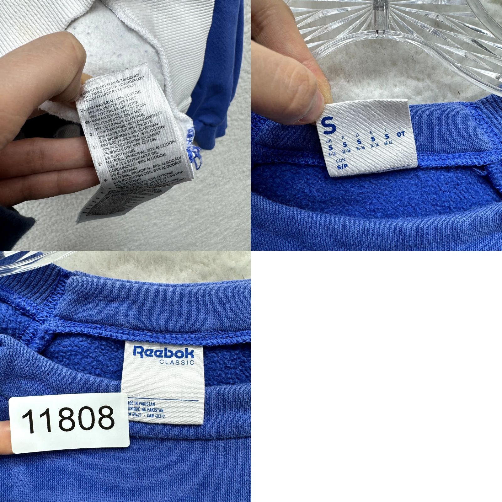 Reebok Reebok Classic Sweatshirt Embroidered Crewneck Sweatshirt Blue Medium S Adults Unisex Pullover Cotton Blend Size S / US 4 / IT 40 - 8 Thumbnail
