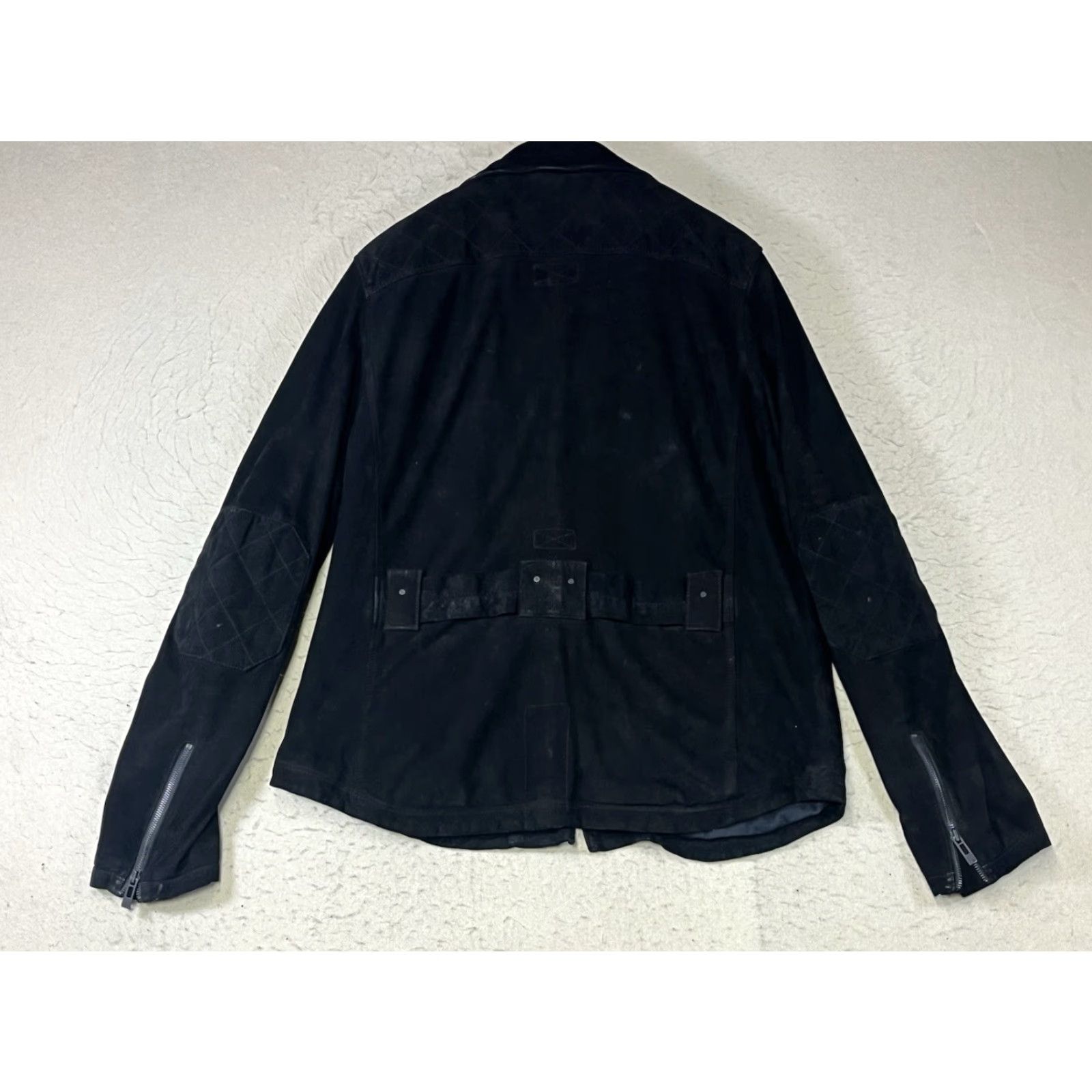 Vintage Rogue Mens Black Suede Leather Long Sleeve Shacket Button Up Jacket 2XL Size US XXL / EU 58 / 5 - 2 Thumbnail