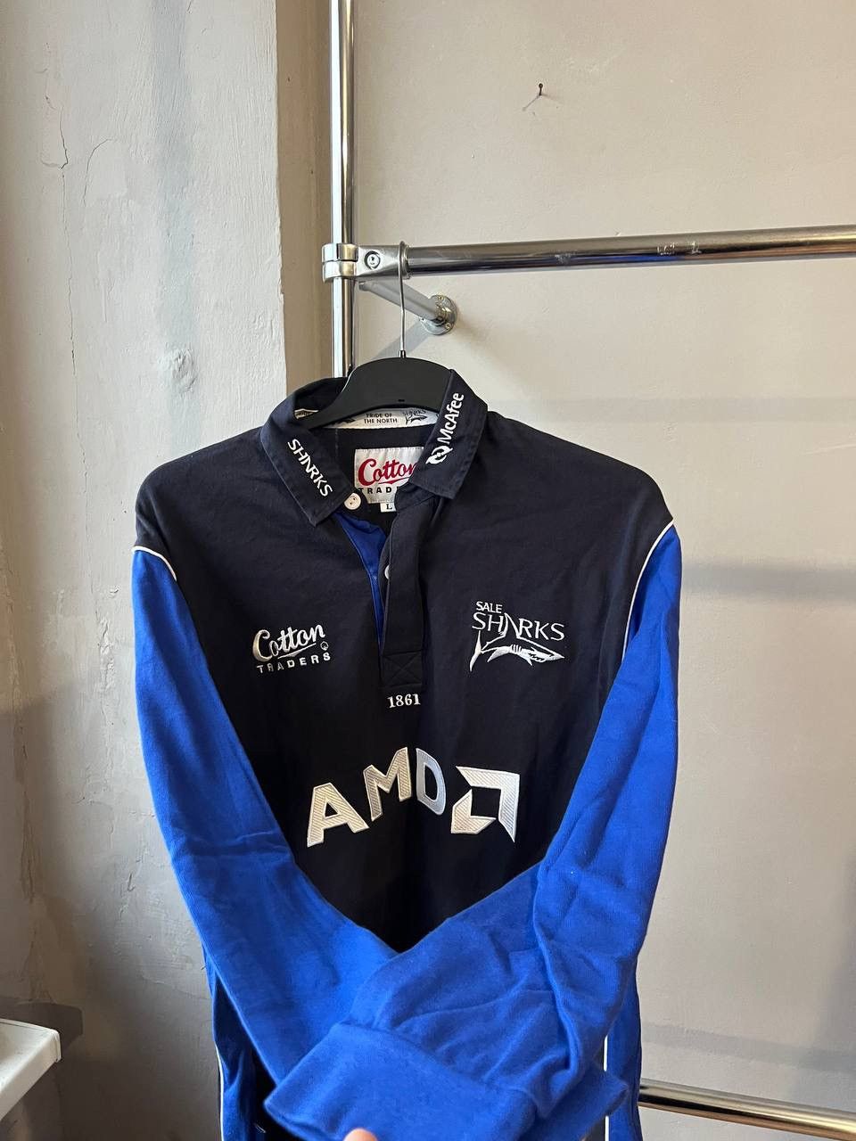 Cotton Traders 2003 SHARKS RFC RUGBY UNION JERSEY SHIRT COTTON TRADERS SZ L Size US L / EU 52-54 / 3 - 11 Thumbnail