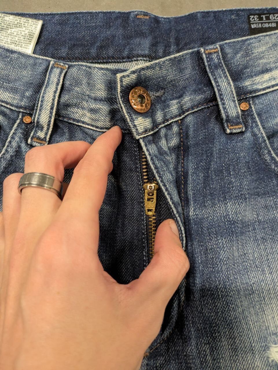 Diesel Diesel wide distressed denim pants Size US 29 - 5 Thumbnail
