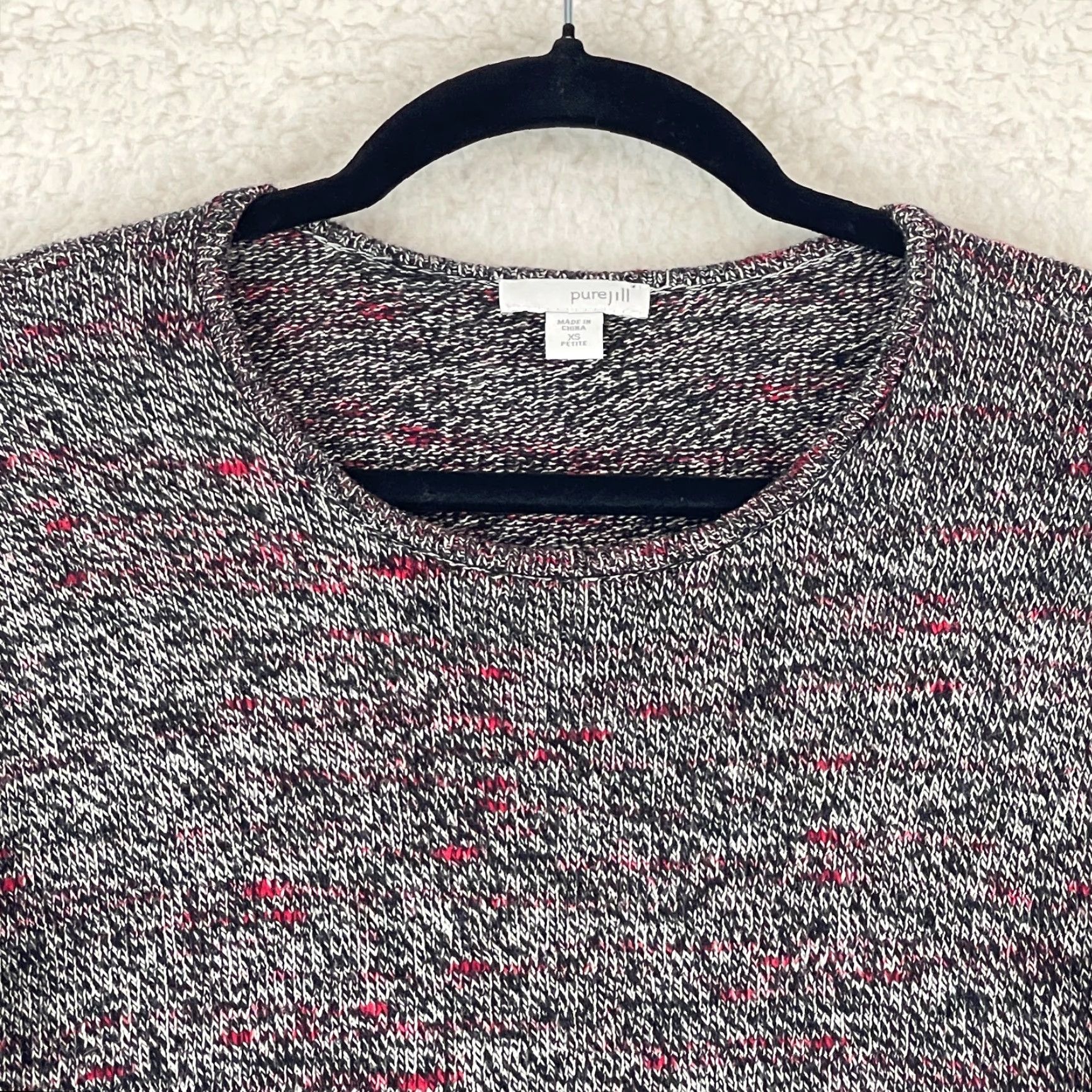 J. Jill J. Jill Petites Black Knit Sweater Womens Long Sleeve PXS Pullover Round Neck Casual Knitwear Size XS / US 0-2 / IT 36-38 - 3 Thumbnail