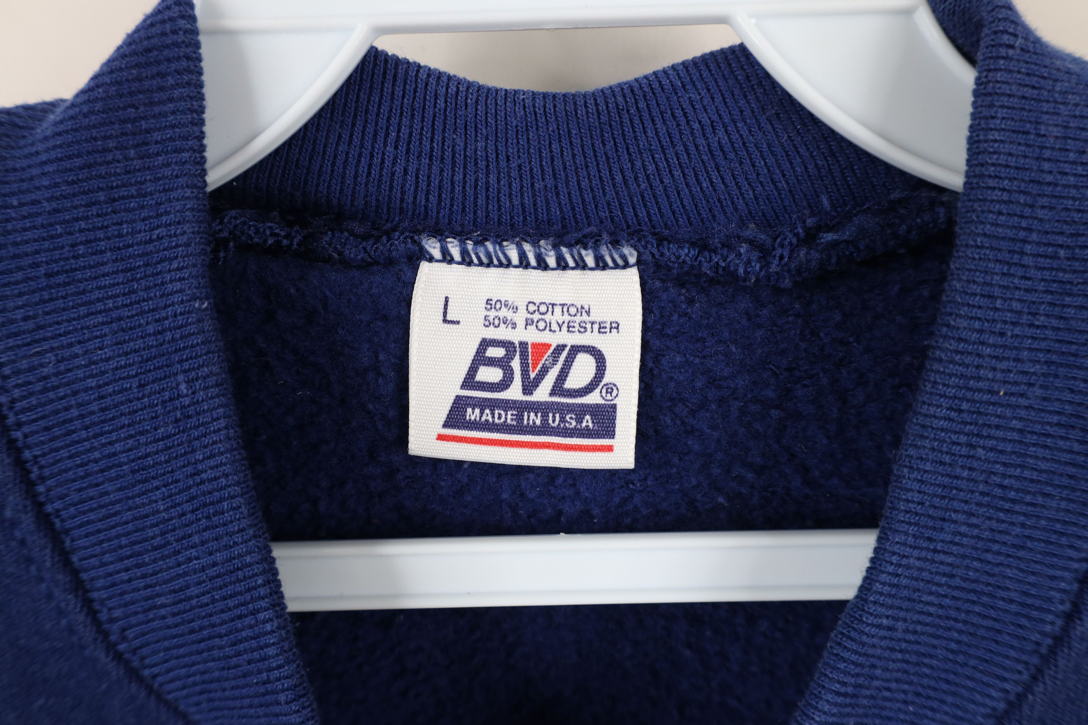 Vintage Vintage 90s Streetwear Blank Heavyweight Sweatshirt Blue USA Size US L / EU 52-54 / 3 - 7 Thumbnail