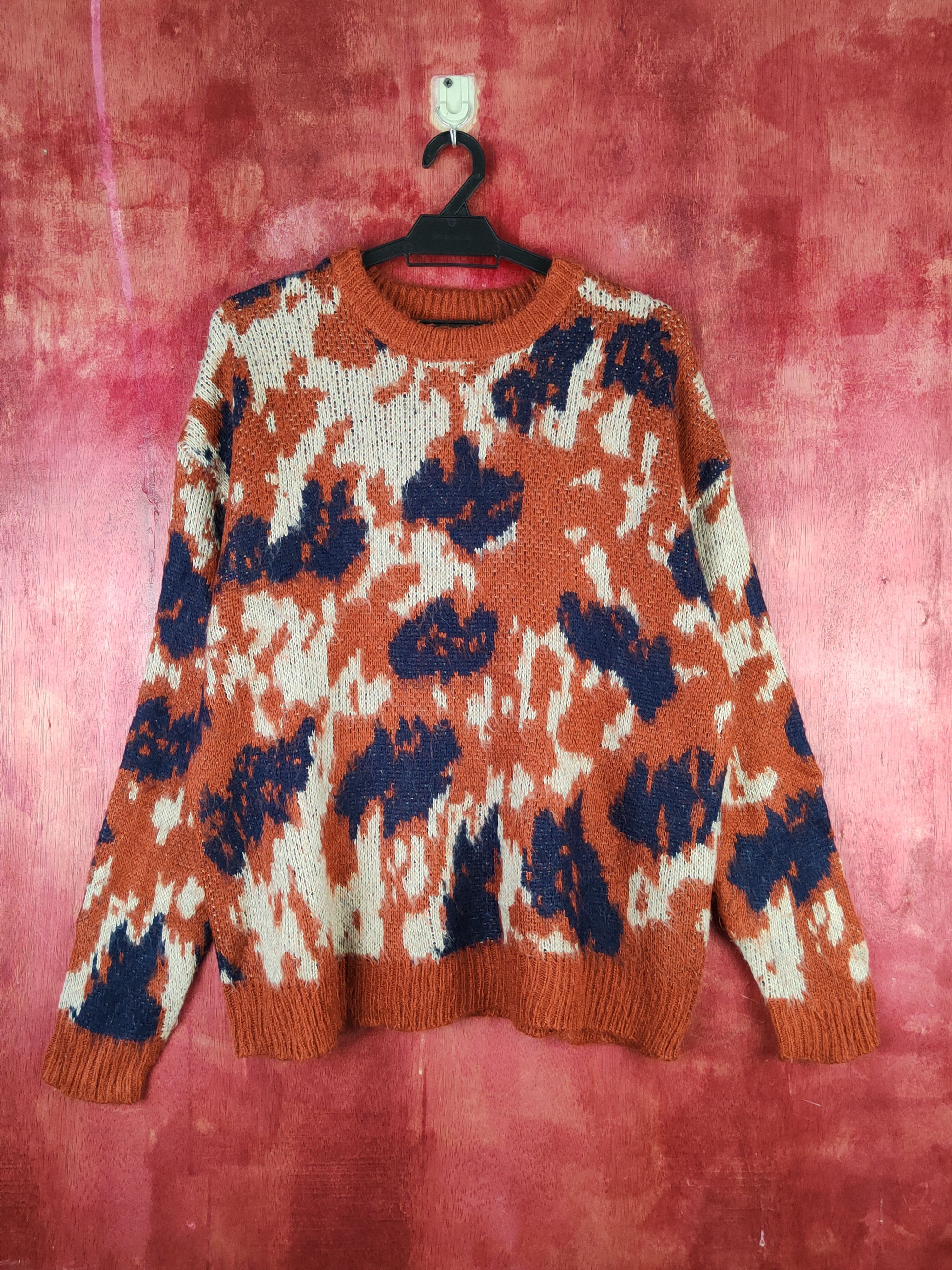 Japanese Brand GRL Dark Orange camo Knitwear Sweatshirts #S1687 Size L / US 10 / IT 46 - 1 Thumbnail
