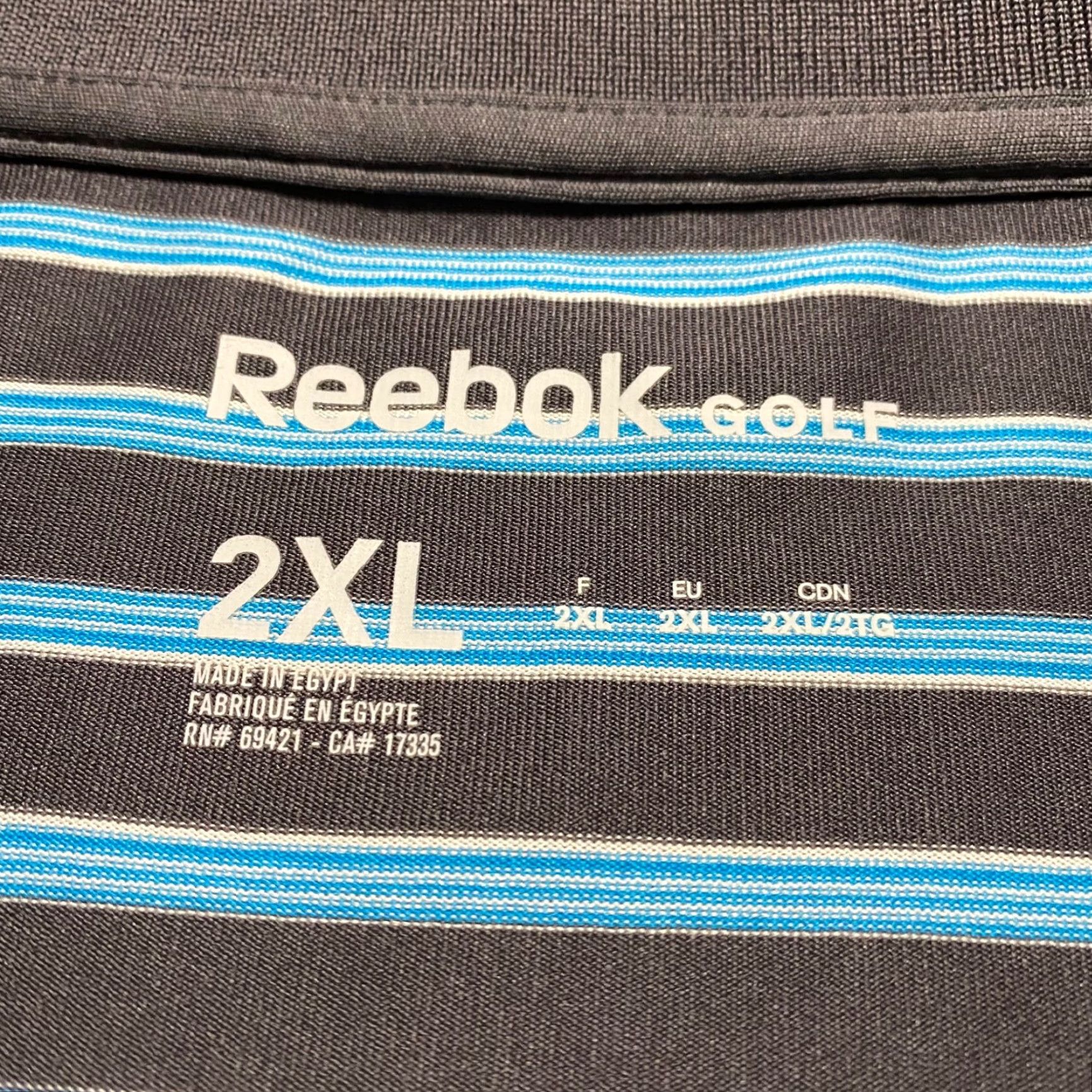 Reebok Reebok Mens 2XL Shirt Gray Striped Polo Golf Short Sleeve Outdoor Athletic Size US XXL / EU 58 / 5 - 3 Thumbnail