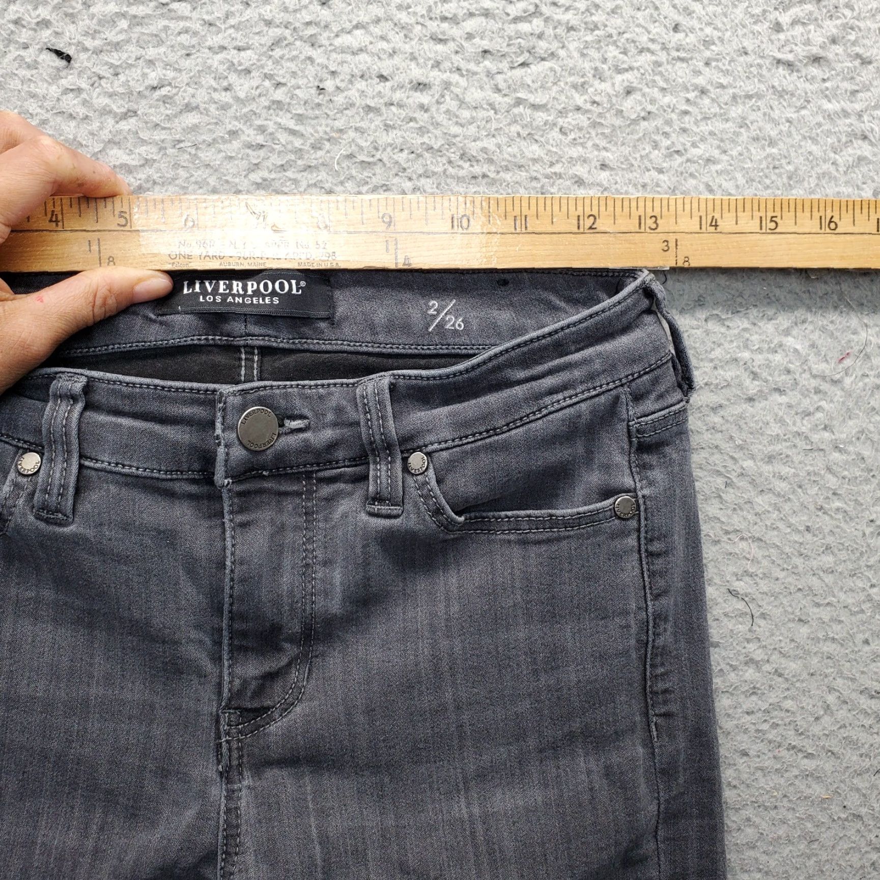 Vintage Liverpool Los Angeles Skinny Jeans Women's Gray 2/26 Medium Wash 5-Pocket Design 25" Inseam Size 26" / US 2 / IT 38 - 6 Thumbnail