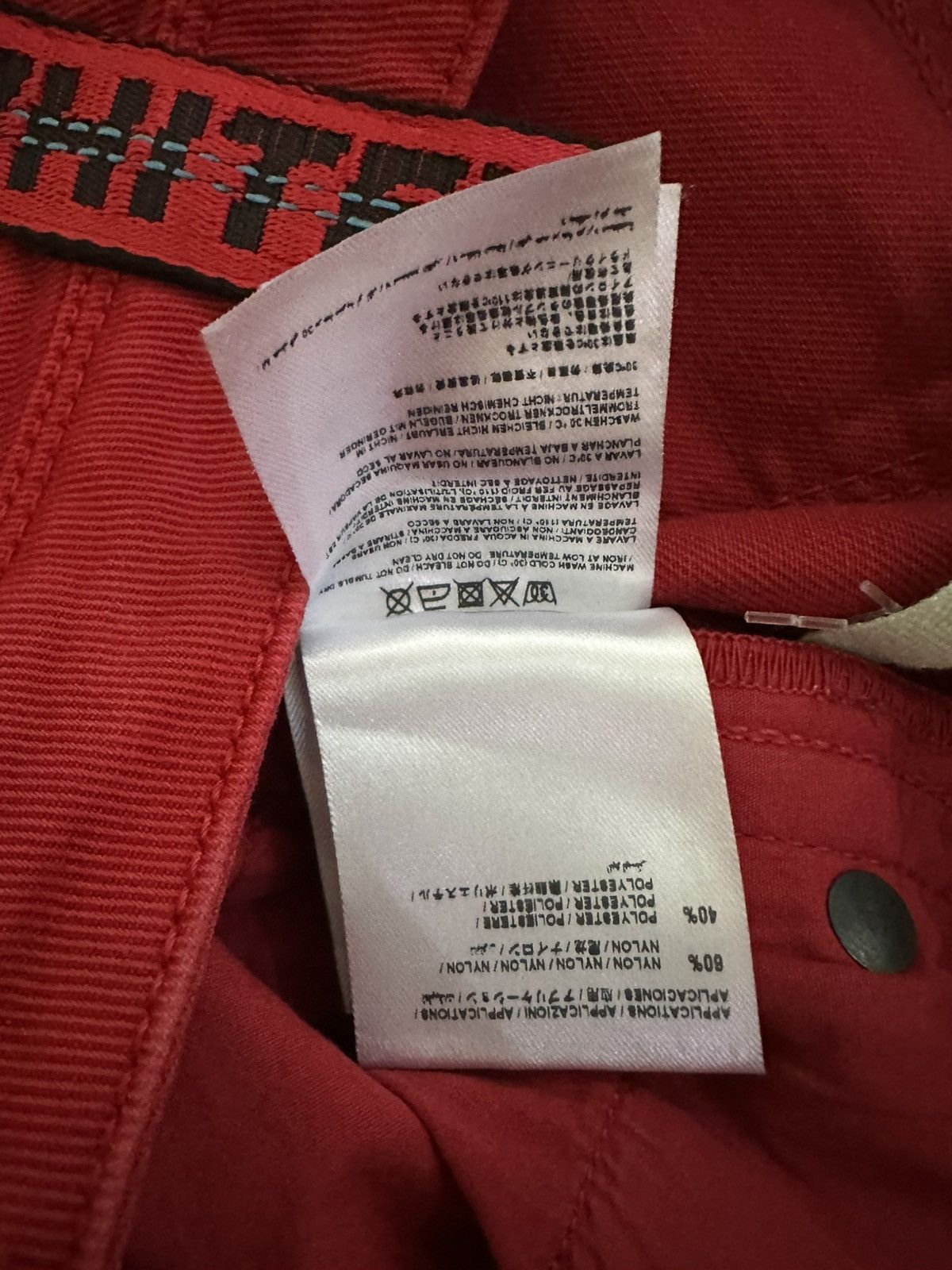 Off-White Off-White Industrial Red Denim Size US 28 / EU 44 - 6 Thumbnail