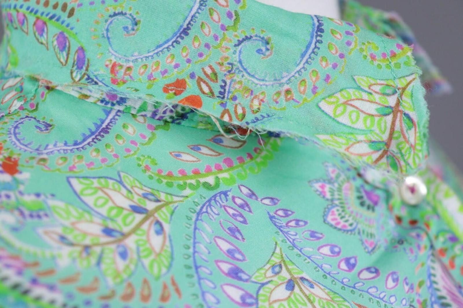 Heliot Emil Emily Van Den Bergh Green Paisley Blouse Shirt Size 36 Size M / US 6-8 / IT 42-44 - 12 Thumbnail