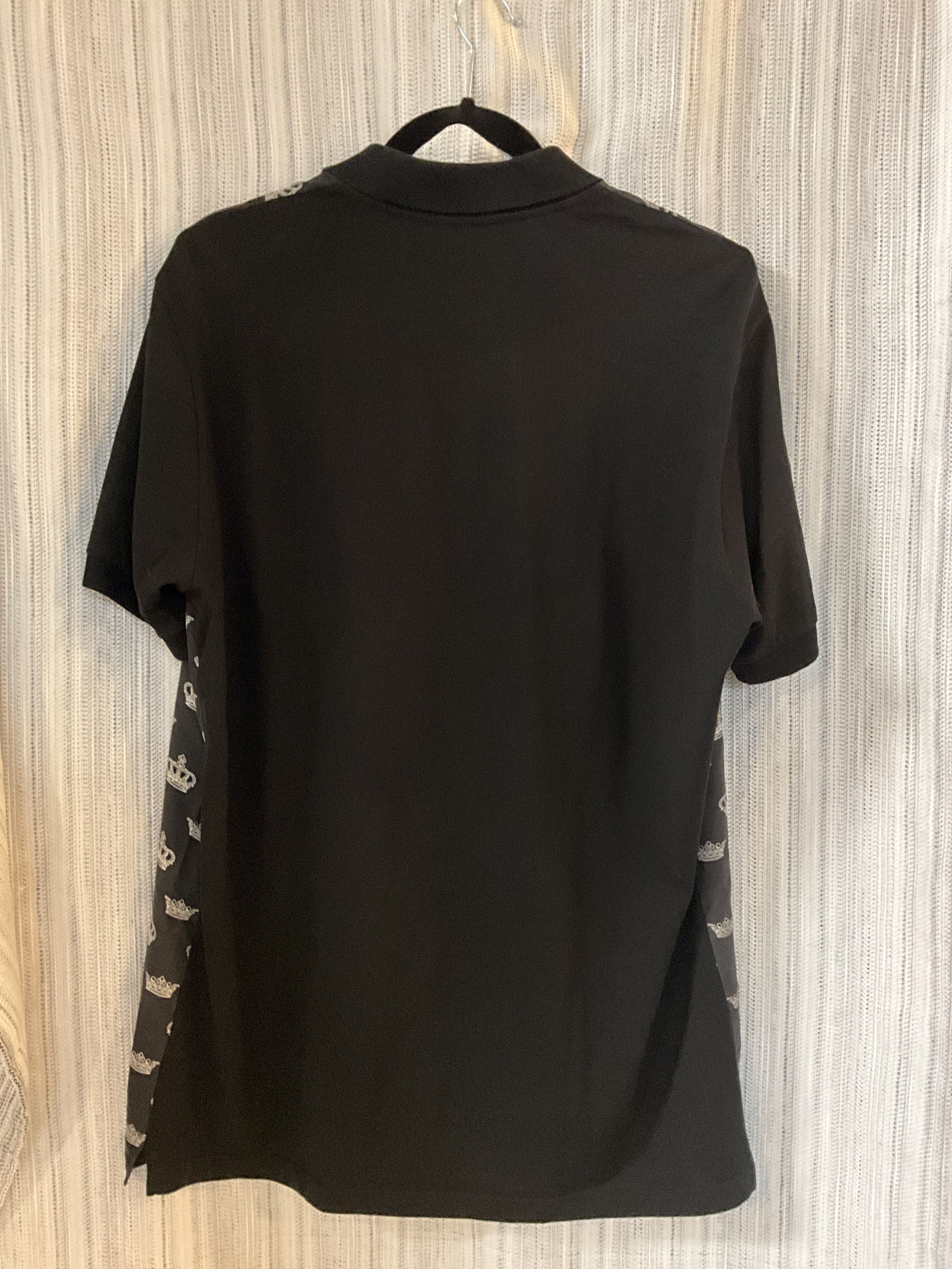 Dolce & Gabbana Dolce & Gabbana Black Multi Fabric Crown-Print Polo Size 50) Size US M / EU 48-50 / 2 - 6 Thumbnail