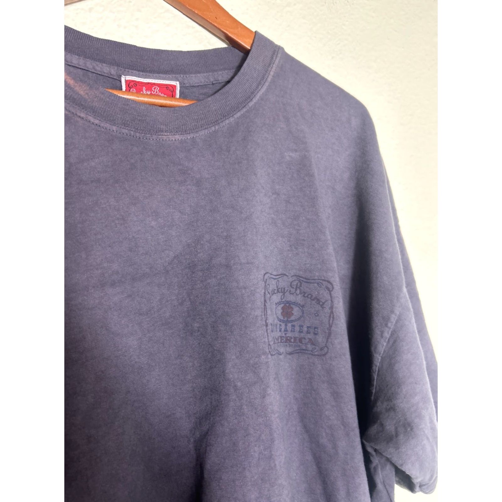 Lucky Brand Lucky Brand Short Sleeve T Shirt Gray One Size fits Him Stained Size US M / EU 48-50 / 2 - 4 Thumbnail