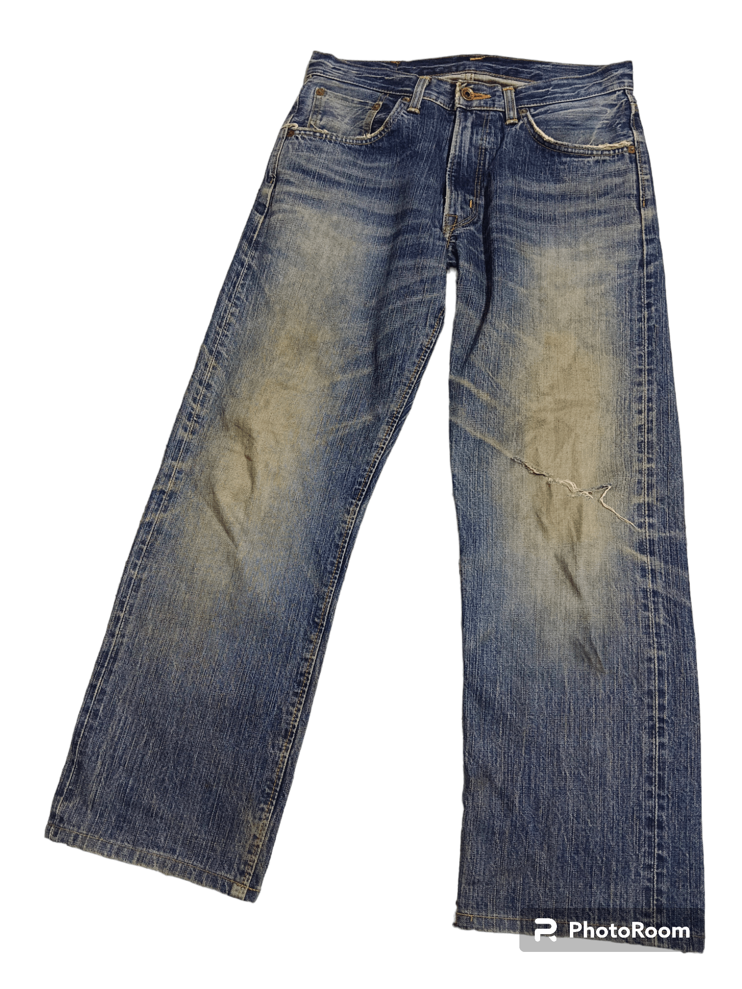 Edwin 90's❗Edwin 505ZX Selvedge Distressed Denim Size US 30 / EU 46 - 1 Thumbnail