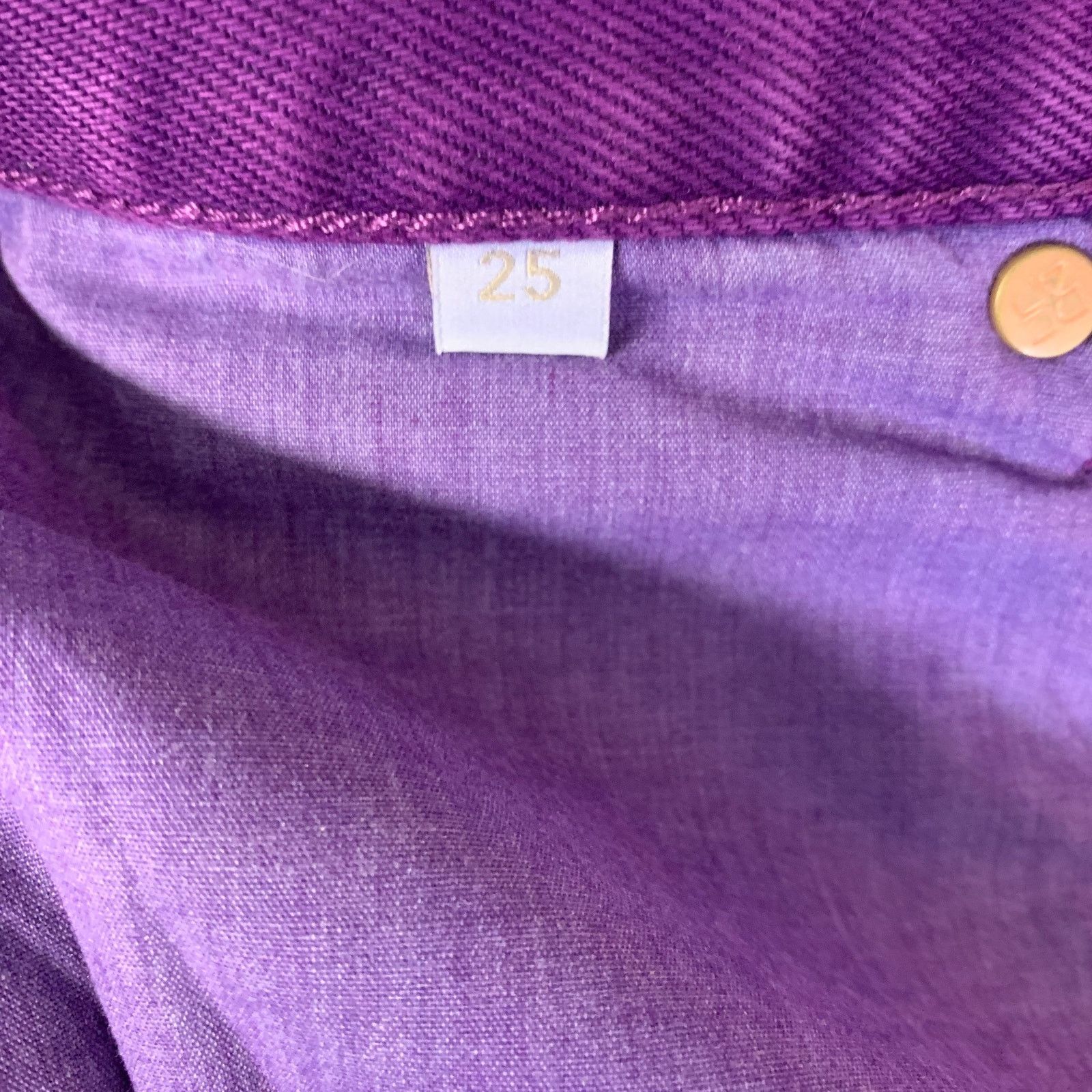 Ulla Johnson ULLA JOHNSON Size 25 Purple Cotton Straight Jeans Size 25" / US 0 / IT 36 - 8 Thumbnail
