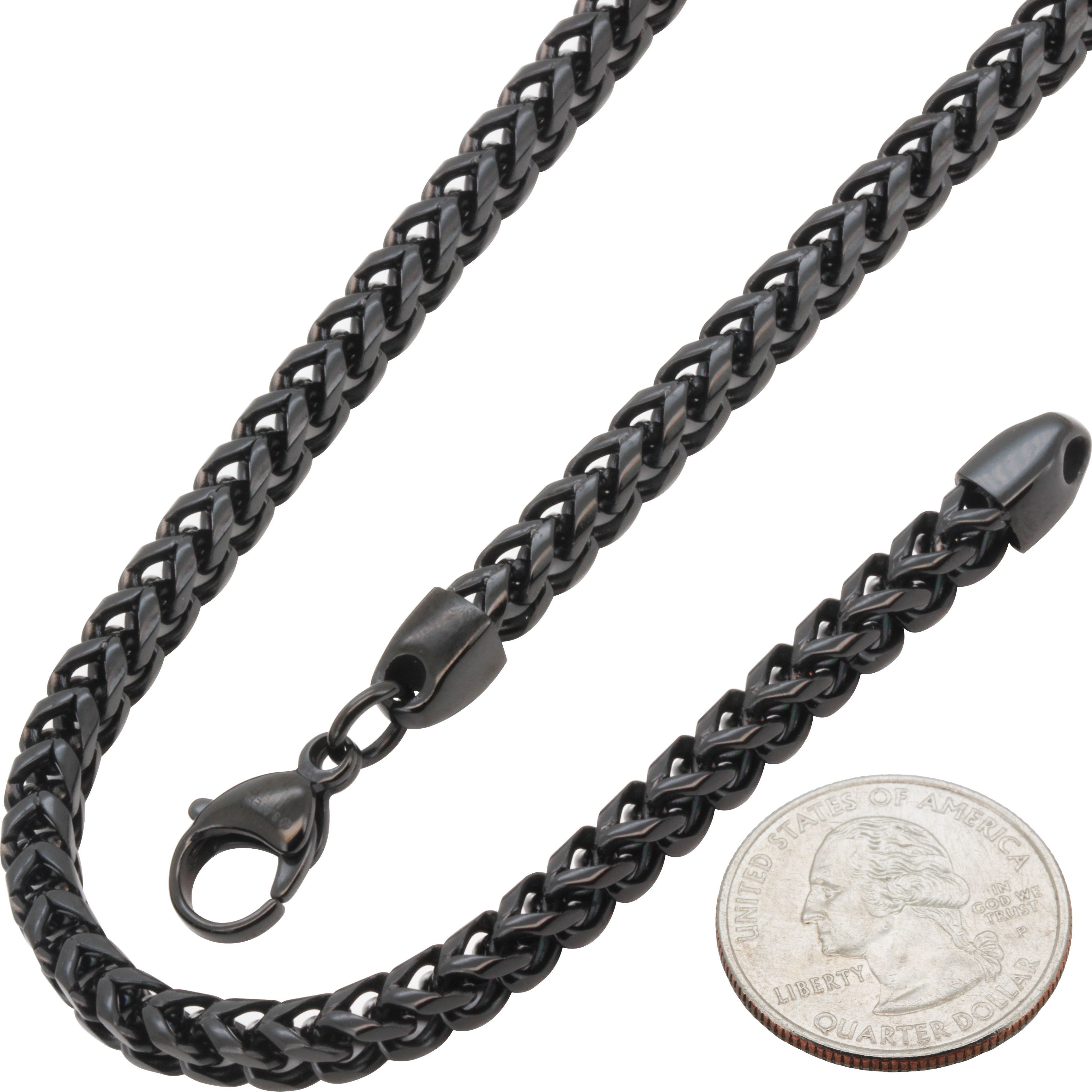 Other 316L Stainless Steel Black 5mm Franco Chain Necklace 24” Size ONE SIZE - 3 Thumbnail
