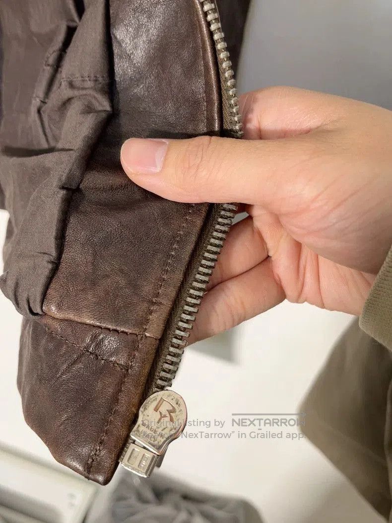 Rick Owens Rick Owens High Collar Leather Jacket. Size US M / EU 48-50 / 2 - 7 Thumbnail