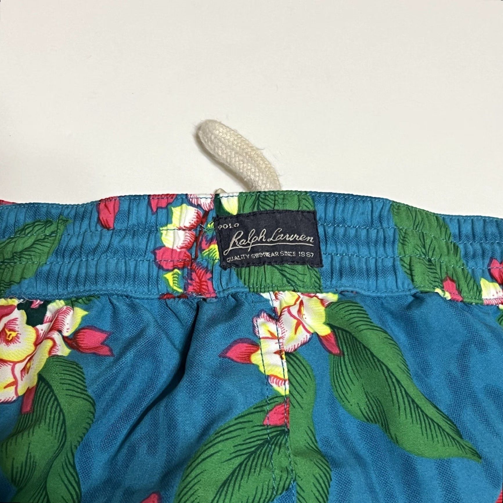 Polo Ralph Lauren Polo Ralph Lauren Men’s Blue Pink Floral Print Swim Trunks Large Size US L / EU 52-54 / 3 - 8 Thumbnail