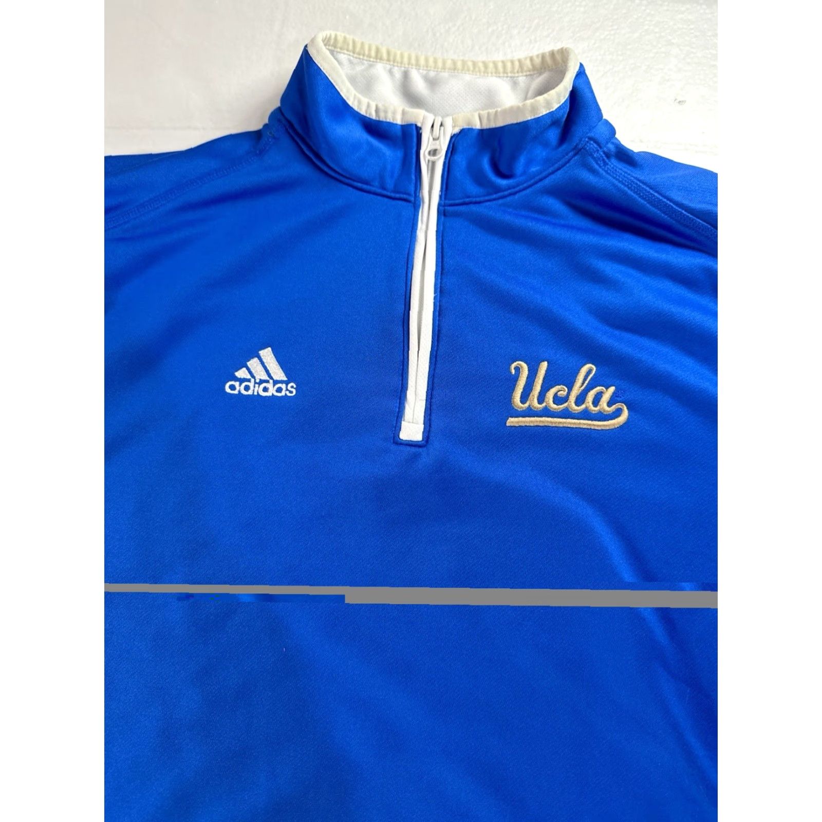 Adidas adidas UCLA 1/4 Zip Pullover Shirt Men M Blue Long Sleeve Nike? Size US M / EU 48-50 / 2 - 3 Thumbnail