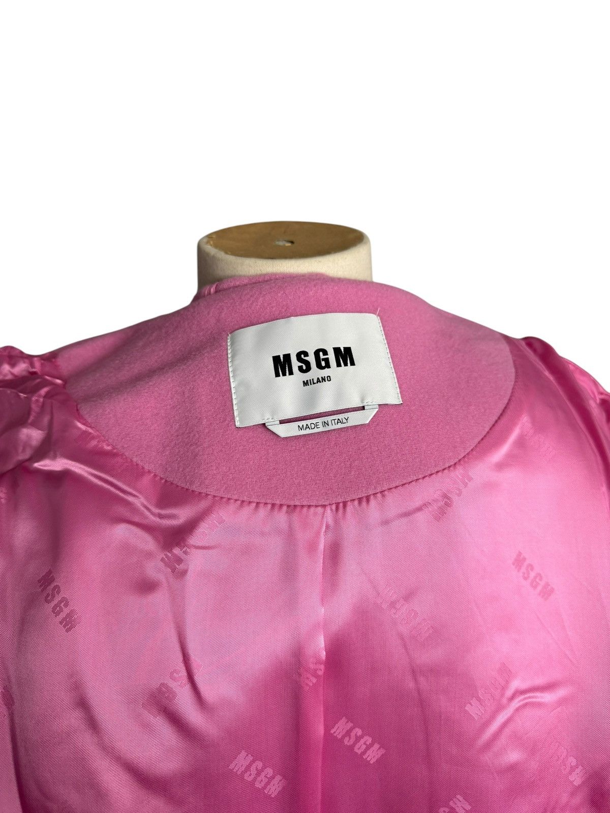 MSGM BNWT MSGM Pink Belted Trench Coat 40 Virgin Wool RRP £840 Size S / US 4 / IT 40 - 8 Thumbnail