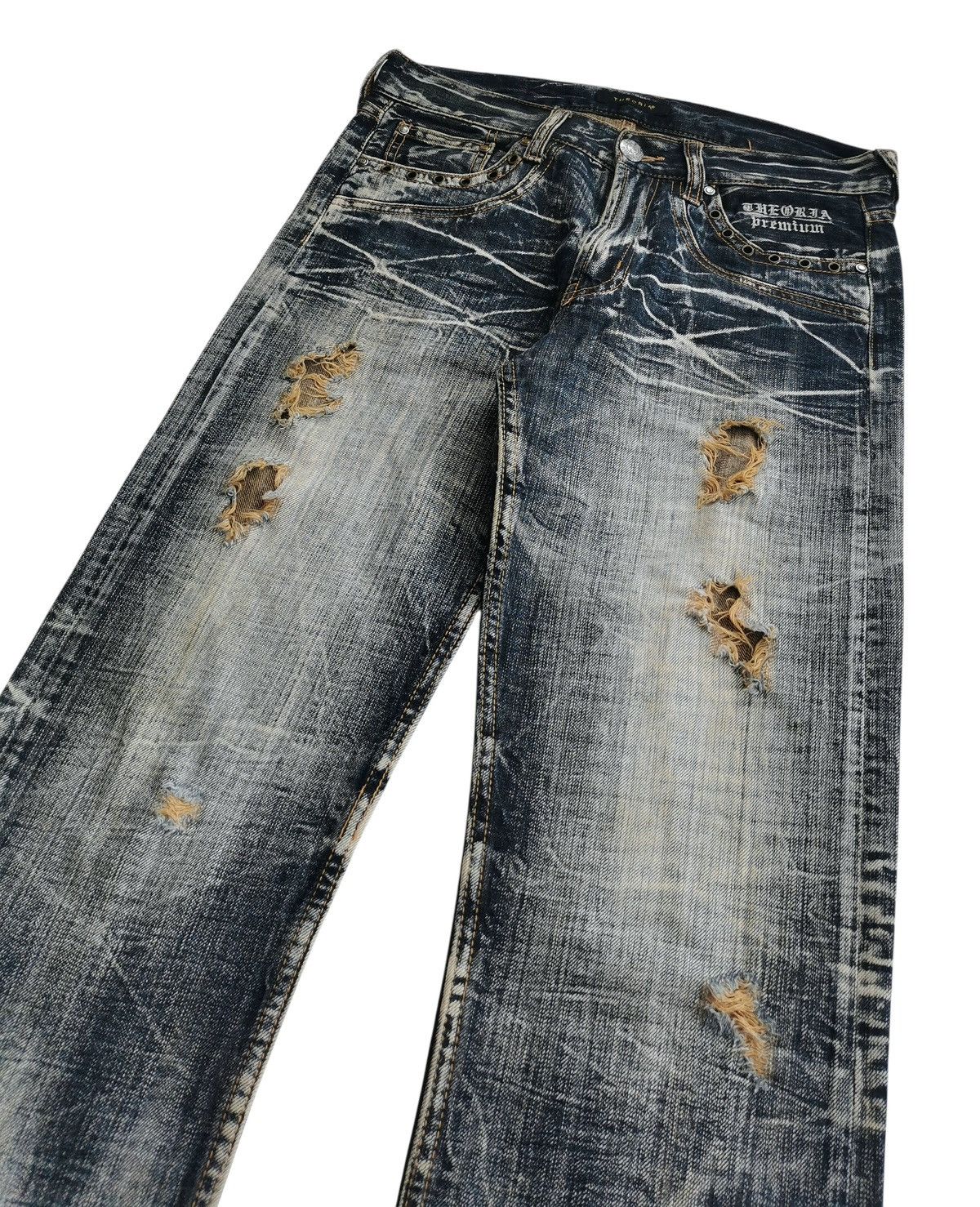 PPFM Theoria Distressed Clawmark Jeans Size US 31 - 6 Thumbnail