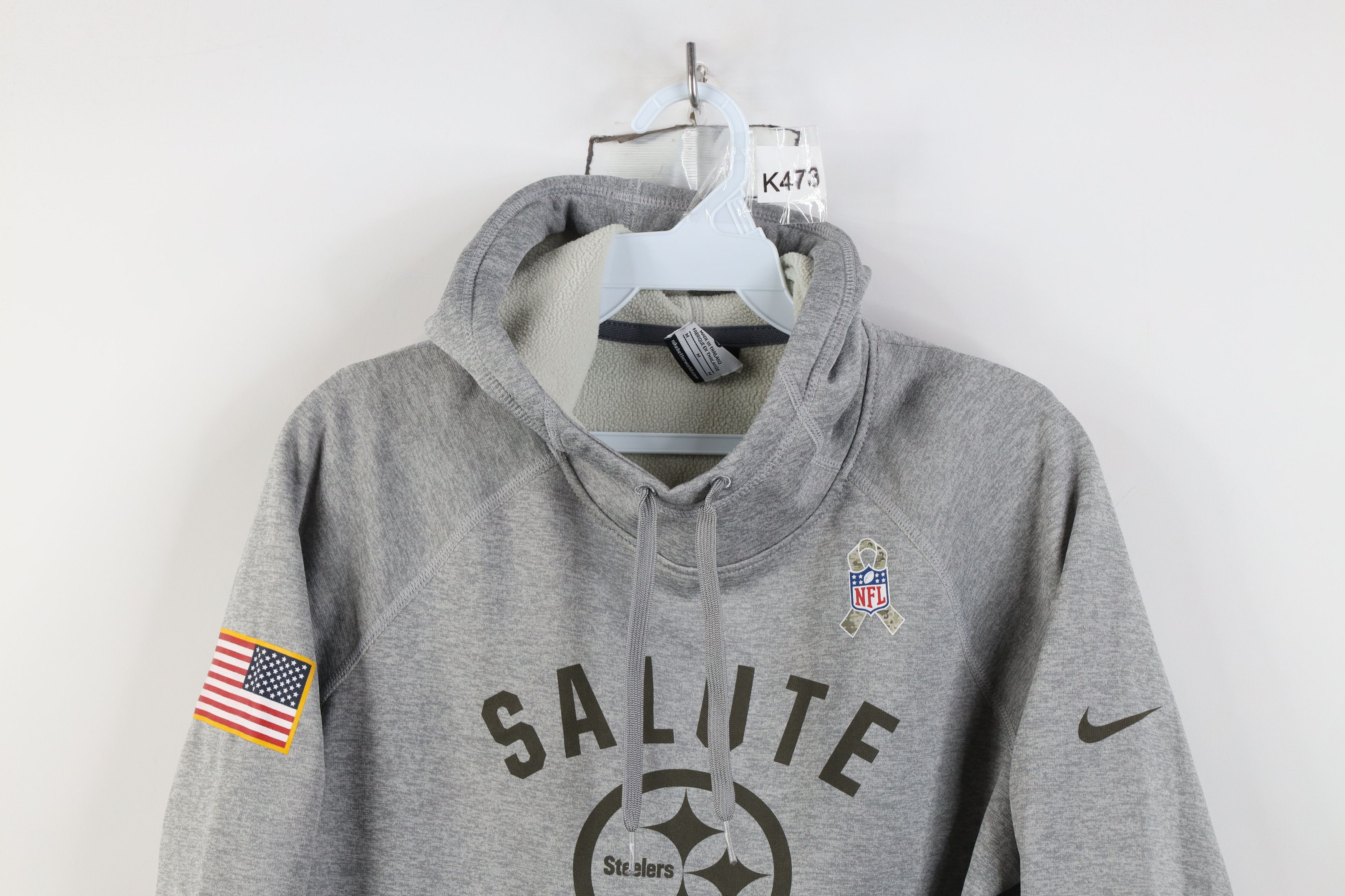 Nike Nike Salute To Service Pittsburgh Steelers Football Hoodie Size M / US 6-8 / IT 42-44 - 2 Thumbnail