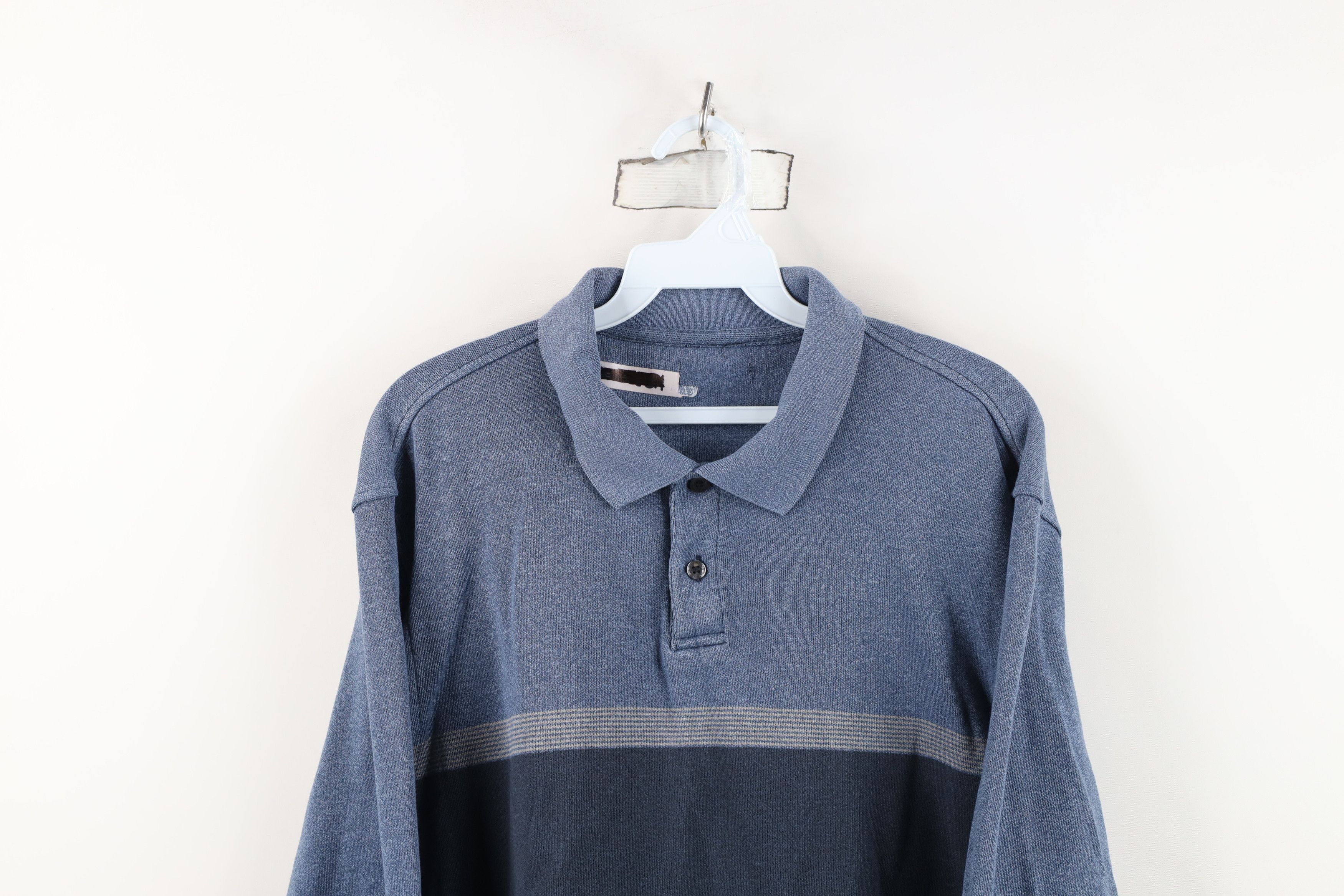 Vintage Vintage 90s Streetwear Striped Long Sleeve Rugby Polo Shirt Size US M / EU 48-50 / 2 - 2 Thumbnail