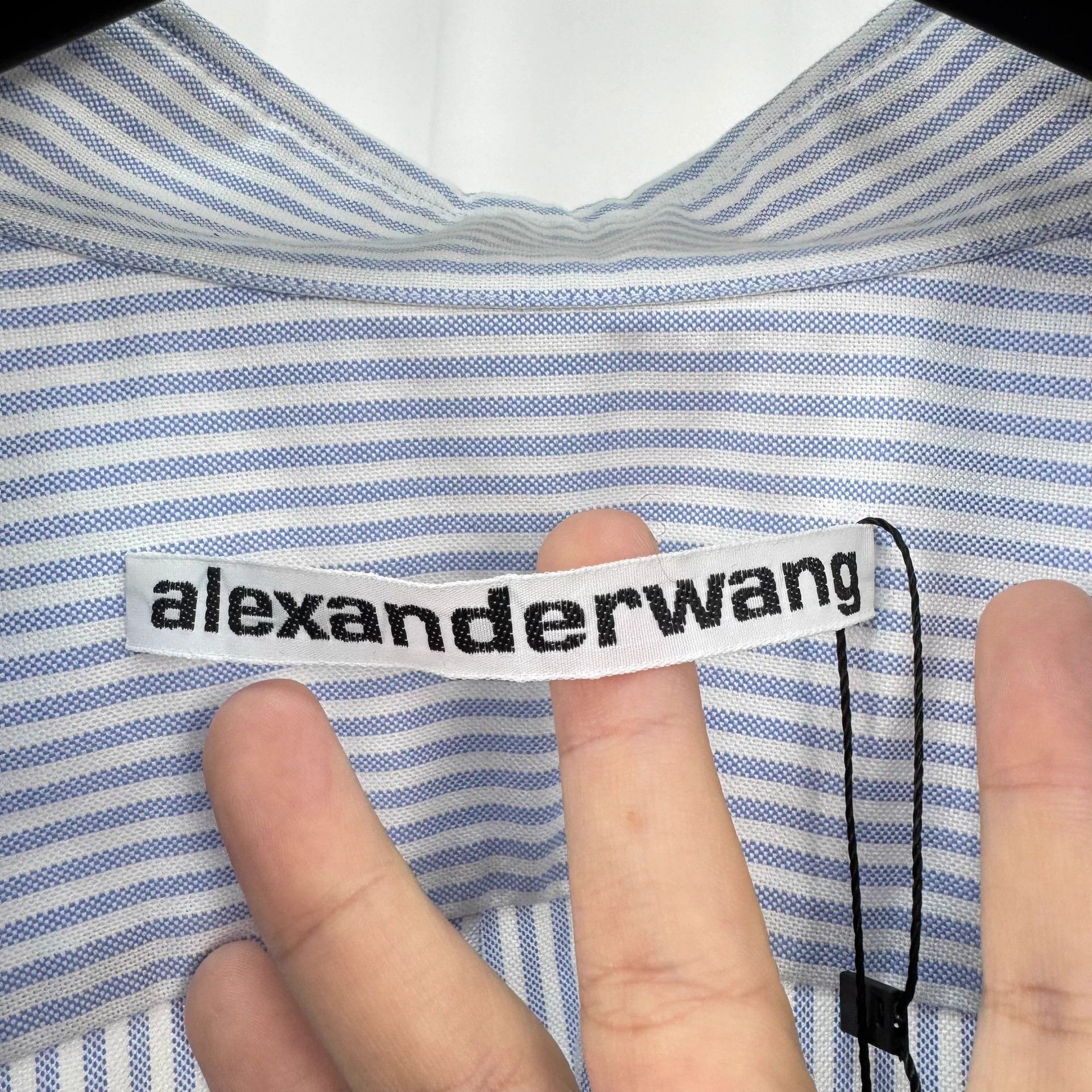 Alexander McQueen Alexander Wang chain embroidery stripe shirt S Size S / US 4 / IT 40 - 6 Thumbnail