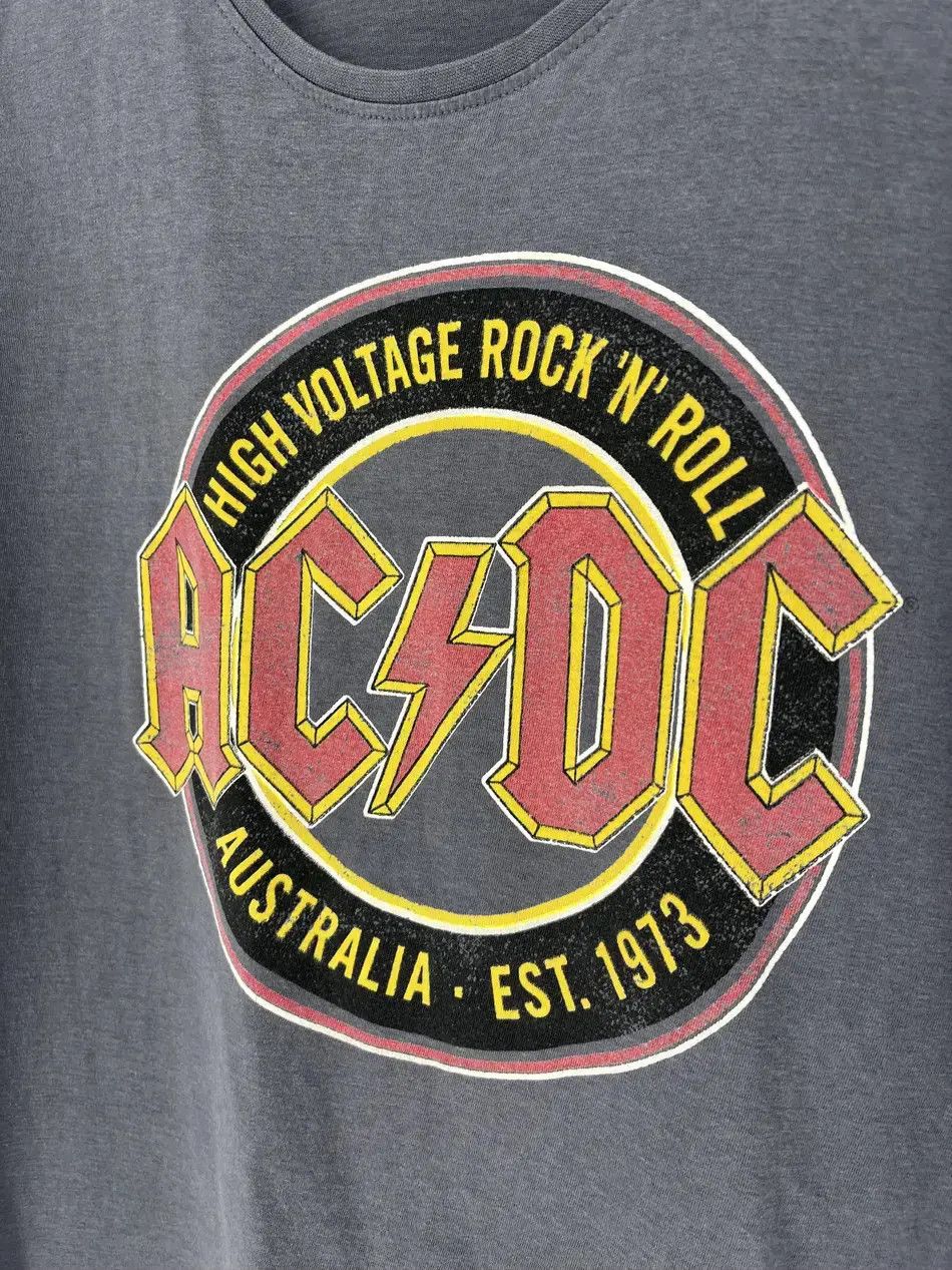 Band Tees × Vintage AC/DC High Voltage Rock N Roll 1976 Tie Dye T Shirt Size US L / EU 52-54 / 3 - 6 Thumbnail
