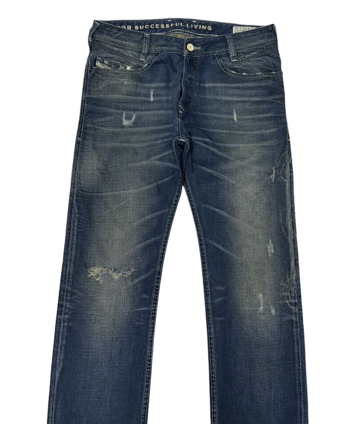 Diesel × Jean Vintage Diesel Blue Jeans Distressed Denim Size US 31 - 3 Thumbnail