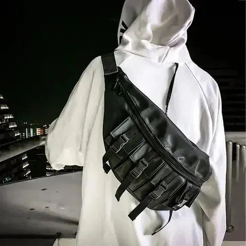 Vintage Outdoor Crossbody Bag in Black, Men's