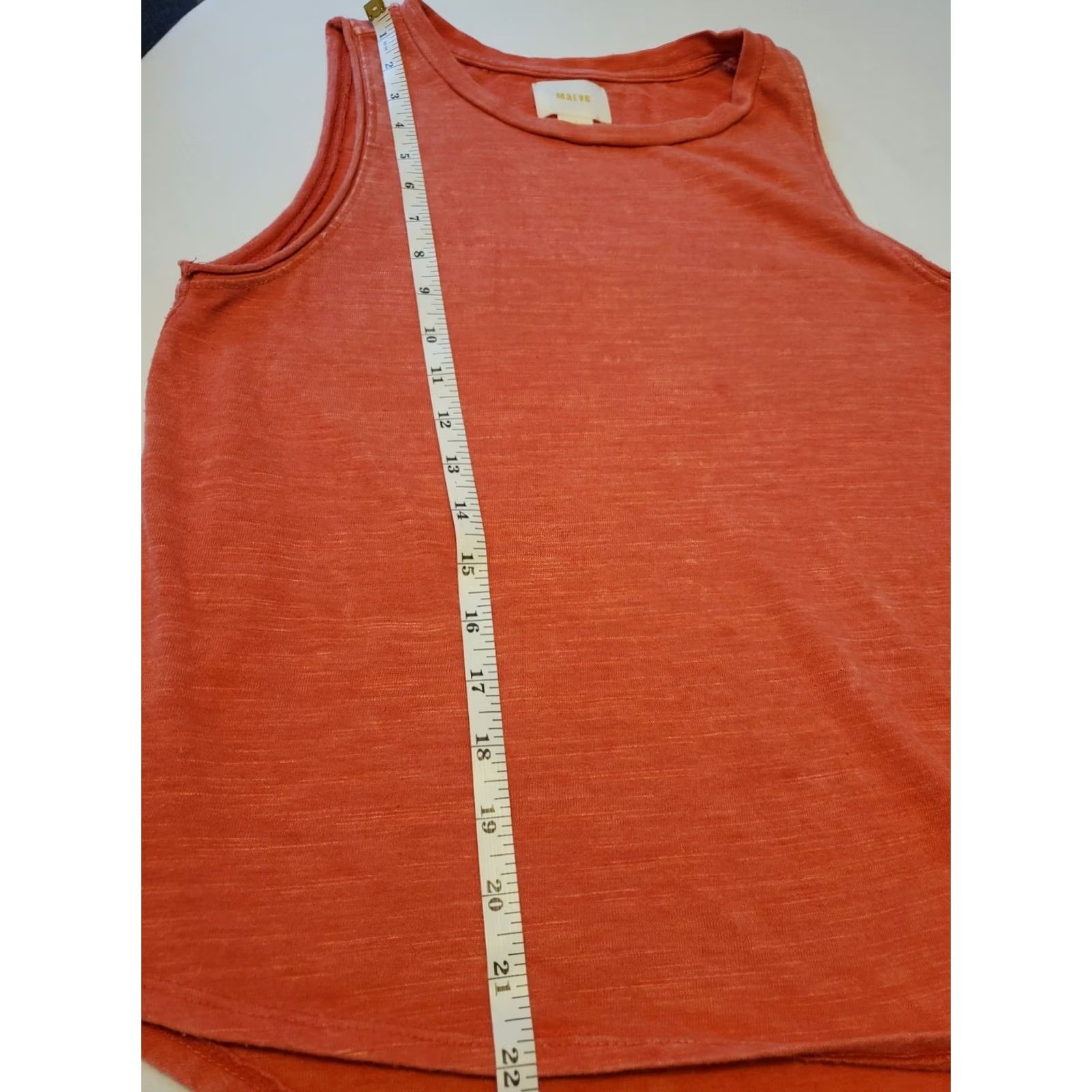Vintage Maeve Tank Top Light Red Women’s Size Small Tie Side Burnout Jersey Size S / US 4 / IT 40 - 7 Thumbnail