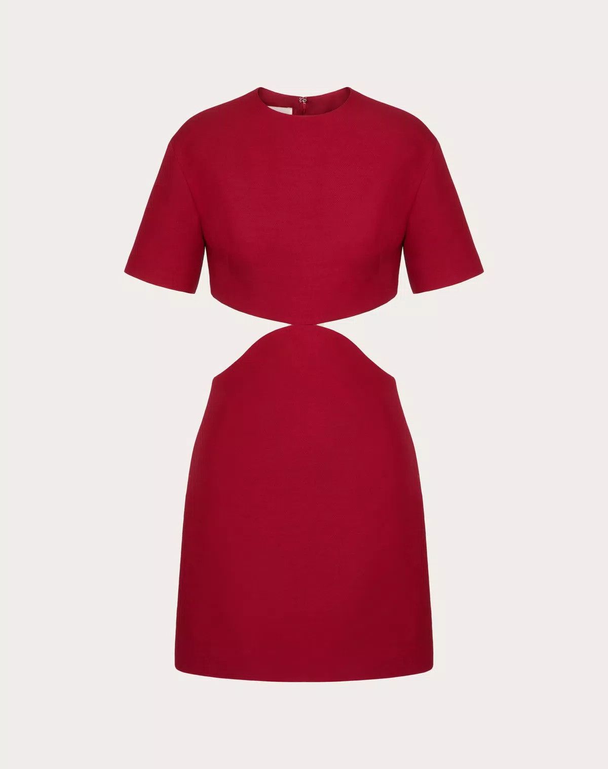 Valentino o1s1wg110426 Crepe Couture Short Dress in Red Size M / US 6-8 / IT 42-44 - 1 Thumbnail