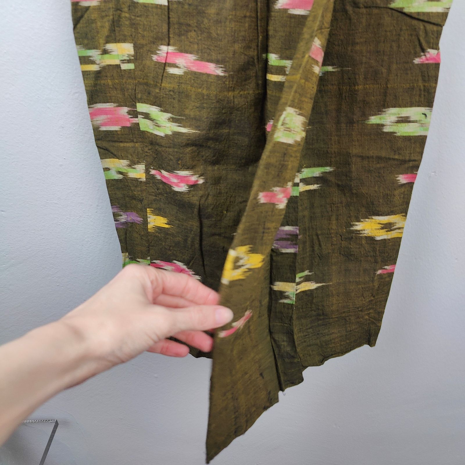 Other Vintage Unbranded Skirt Size XS Olive Green Tribal Geometric Size 26" / US 2 / IT 38 - 4 Thumbnail