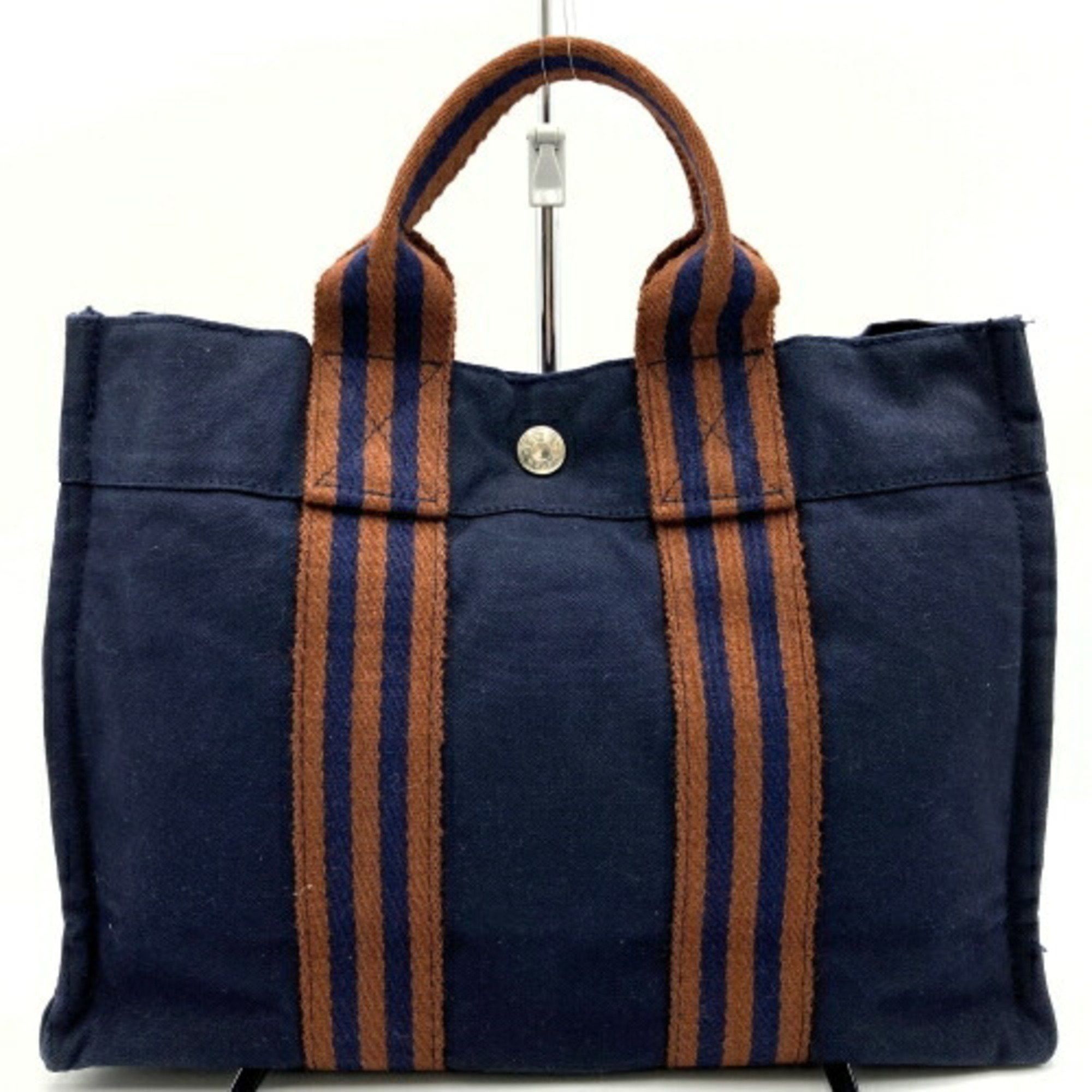 image of Hermes Handbag Tote Bag Full Toe Pm Navy Canvas Ladies Men Hermes It3Mldjxh91A, Women's