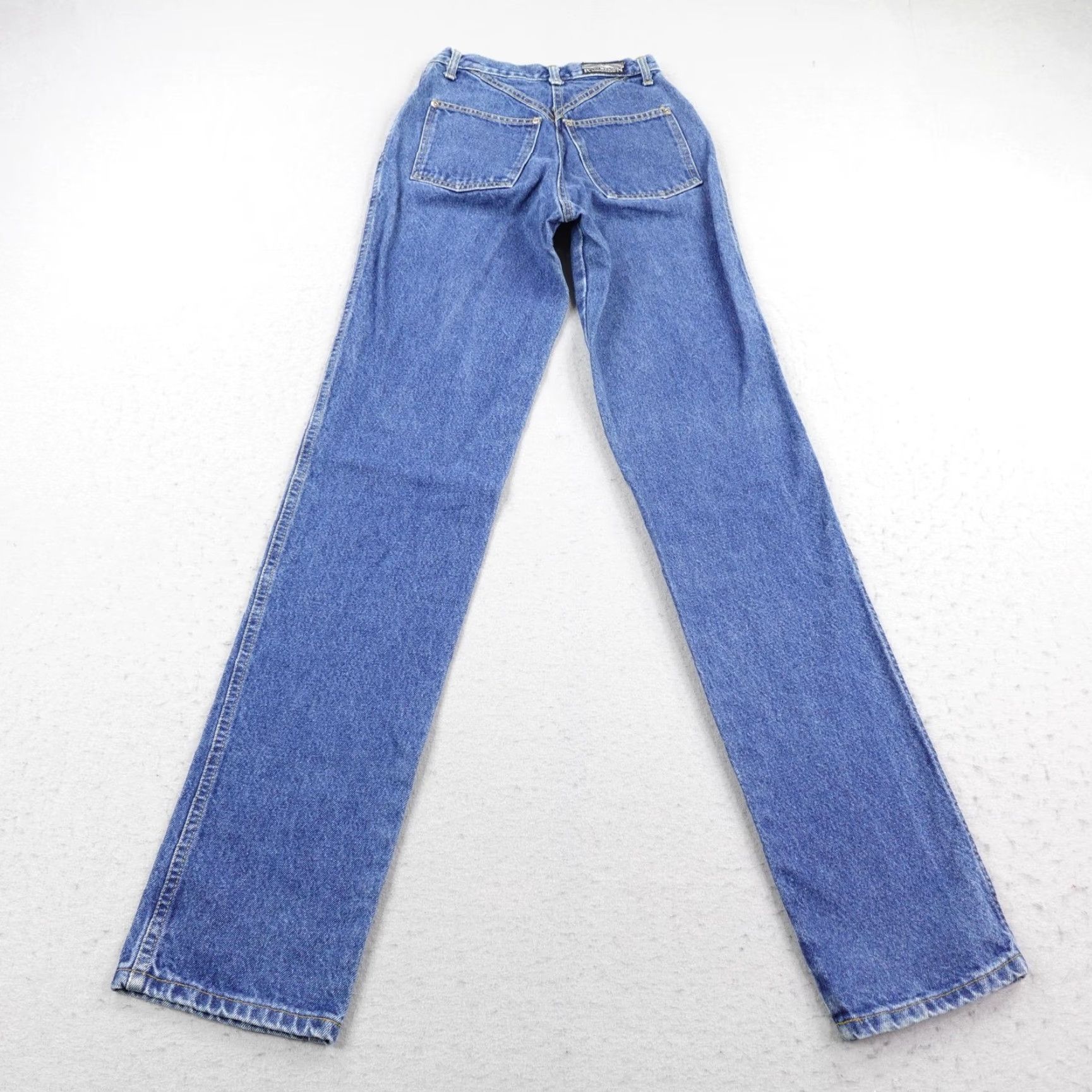 Vintage VINTAGE Rockies Jeans Women 27x34 Blue Denim High Waist Western Straight Leg Womens Jeans Size 27" / US 4 / IT 40 - 4 Thumbnail