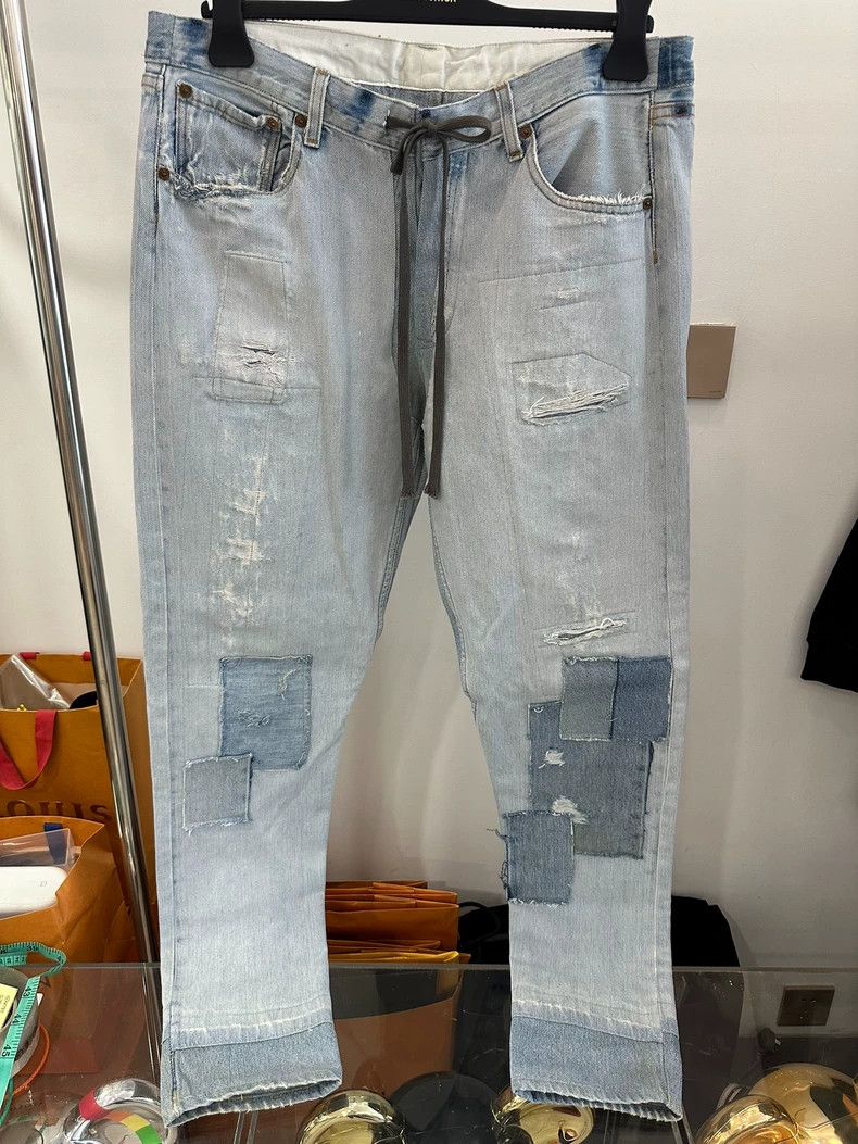 Greg Lauren Greg Lauren Denim Patchwork Long Pants- dmc Size US 30 / EU 46 - 1 Thumbnail