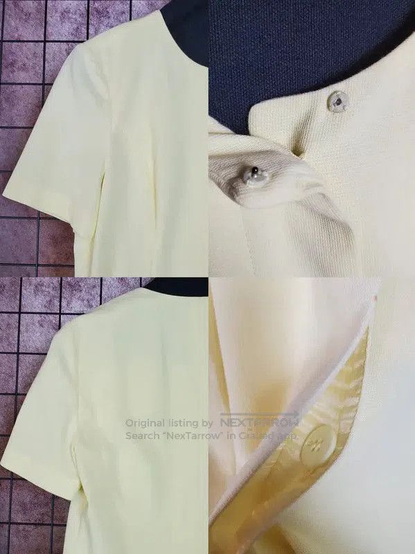 Burberry Burberry Summer Yellow Cotton Short Sleeve Cardigan. Size S / US 4 / IT 40 - 6 Thumbnail