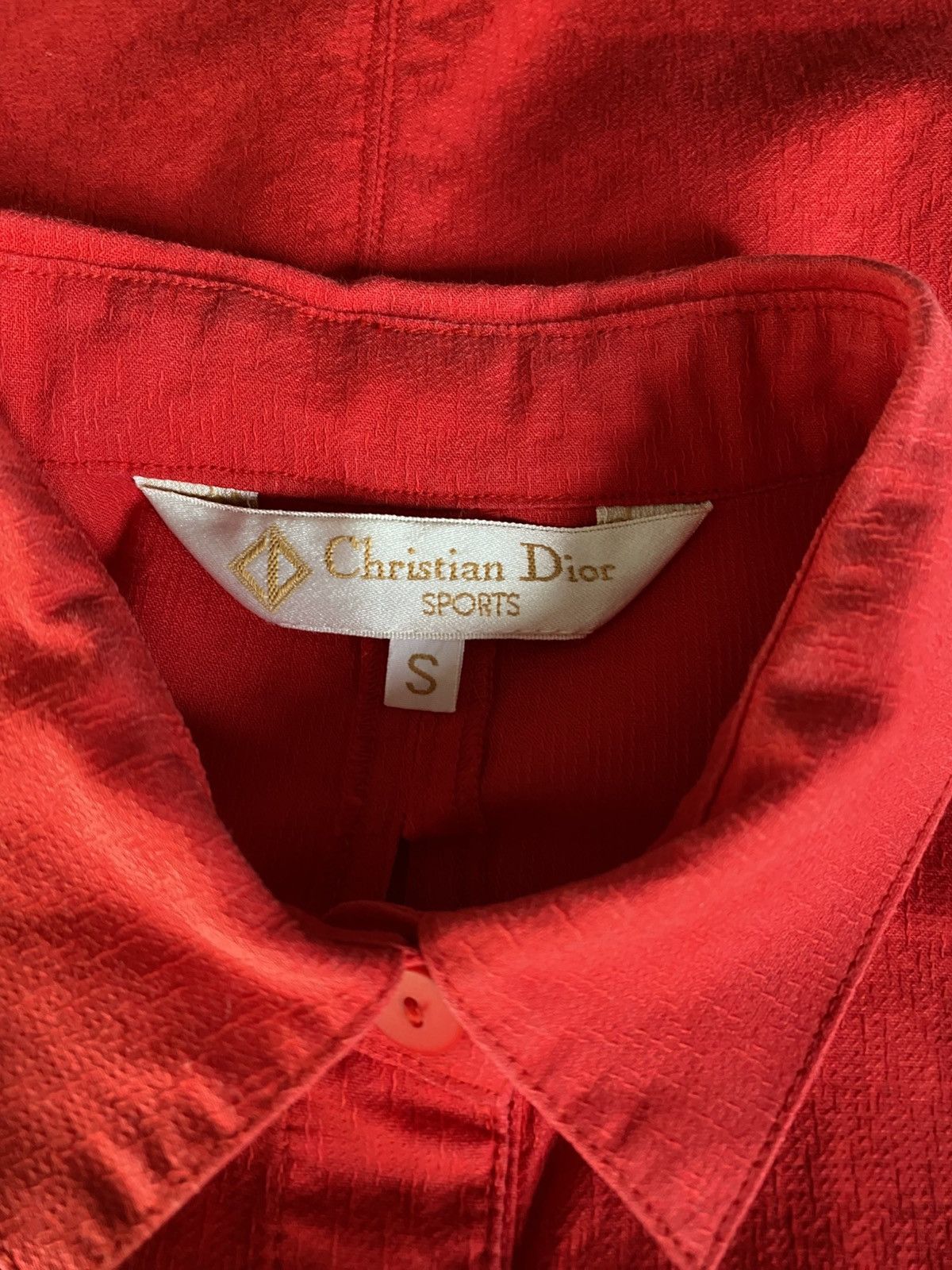 Dior Christian Dior Red Sleeveless Shirt Size S / US 4 / IT 40 - 2 Thumbnail