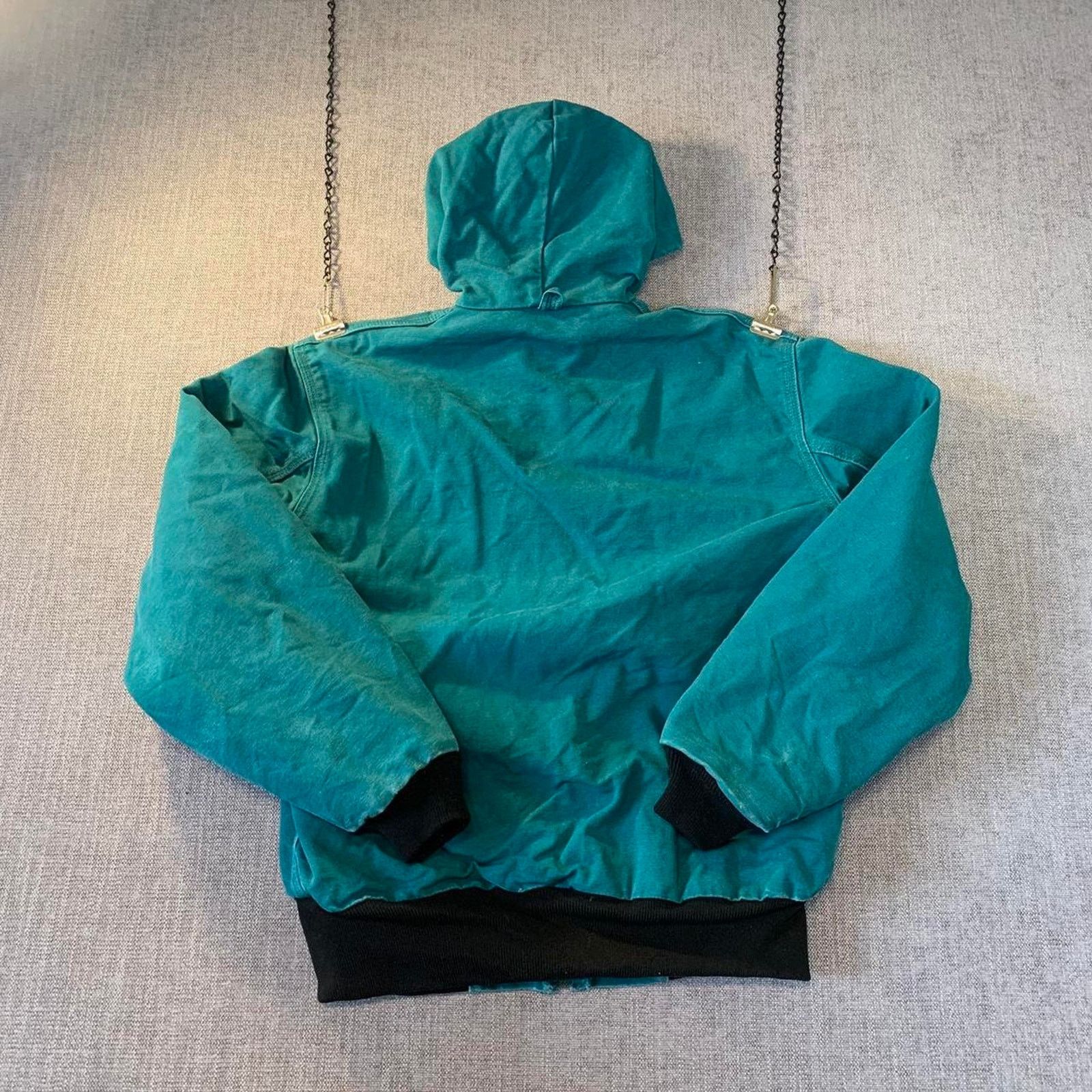 Carhartt Vintage Carhartt JR132 teal turquoise Hooded Jacket Size US M / EU 48-50 / 2 - 5 Thumbnail