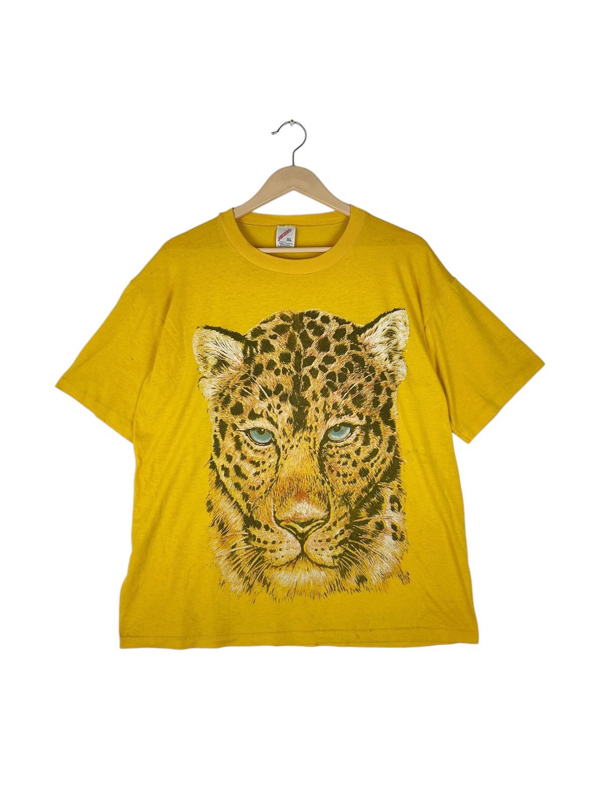 Habitat × Vintage Vintage 90s Big Print Leopard T-Shirt – Bold Wild Animal Size US XL / EU 56 / 4 - 1 Thumbnail