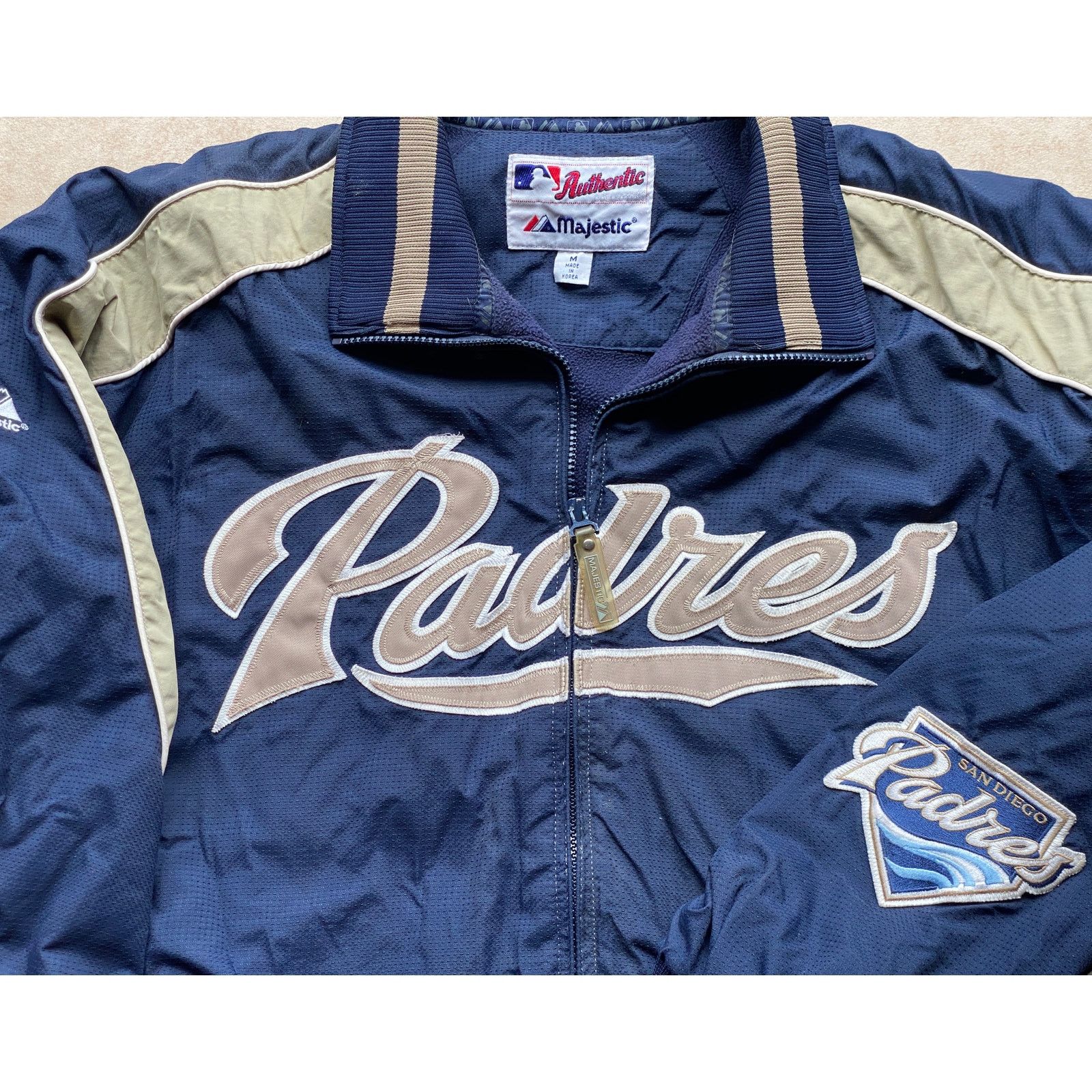 Majestic × Starter San Diego Padres 2000s MAJESTIC Dugout bomber M navy MLB vtg Size US M / EU 48-50 / 2 - 3 Thumbnail