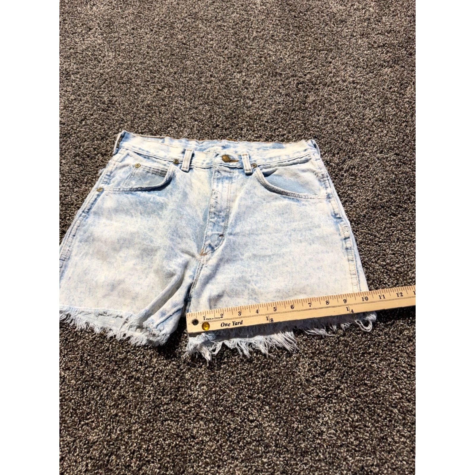 Wrangler VINTAGE Wrangler Women's Shorts Size 28 Denim Blue Distress Acid Wash 5-Pocket High Rise USA Made Size 28" / US 6 / IT 42 - 5 Thumbnail