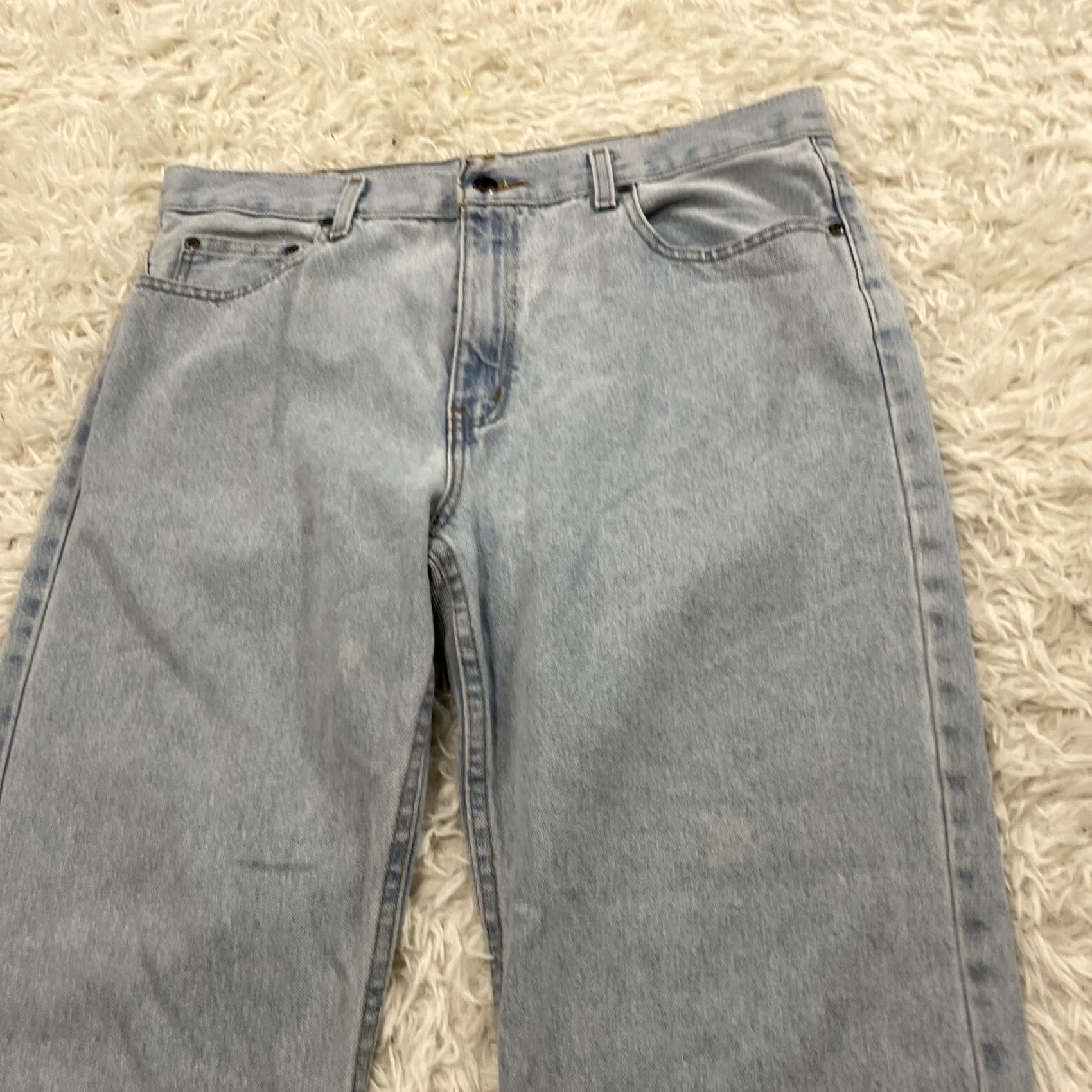 George VINTAGE GEORGE Jeans Men 36x30 Light Blue Wash Denim Regular Straight VTG Y2k Streetwear Mens Jeans Size US 36 / EU 52 - 3 Thumbnail