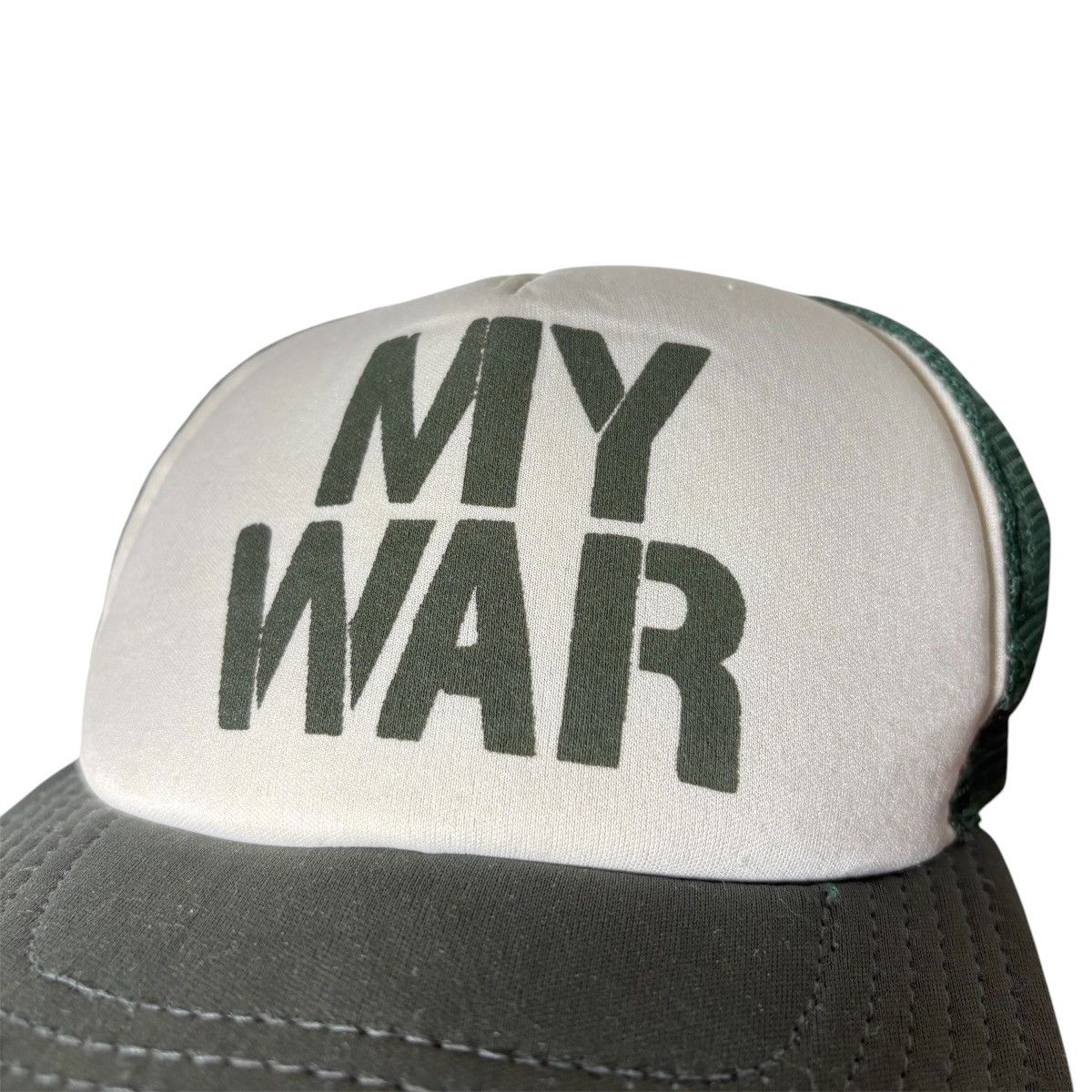Stussy × Vintage Vintage Stussy Ready And Forward MY WAR Trucker Cap Size ONE SIZE - 3 Thumbnail