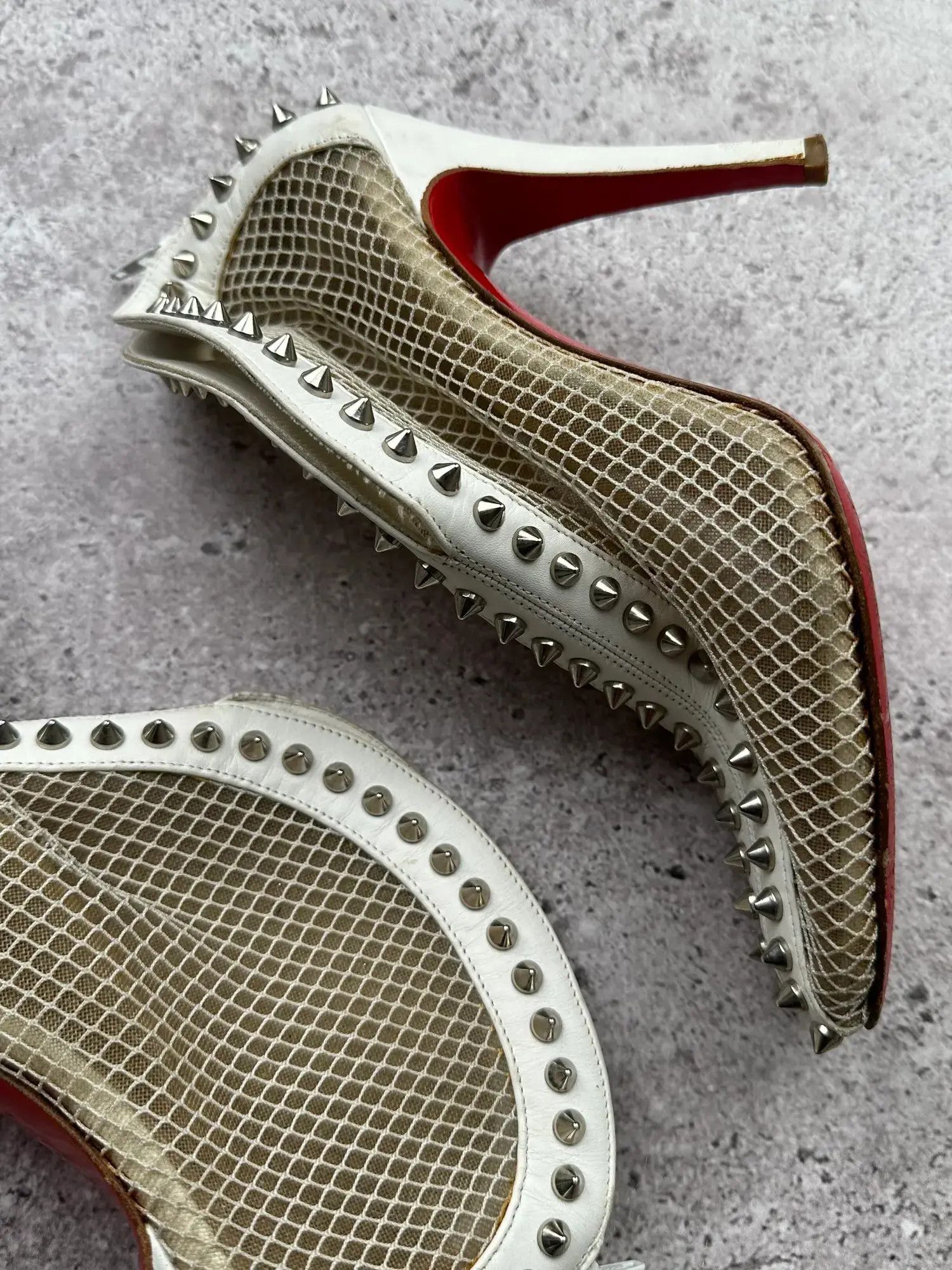 Vintage Christian Louboutin Vintage Spikes Heels Shoes(V586) Size US 7 / IT 37 - 4 Thumbnail