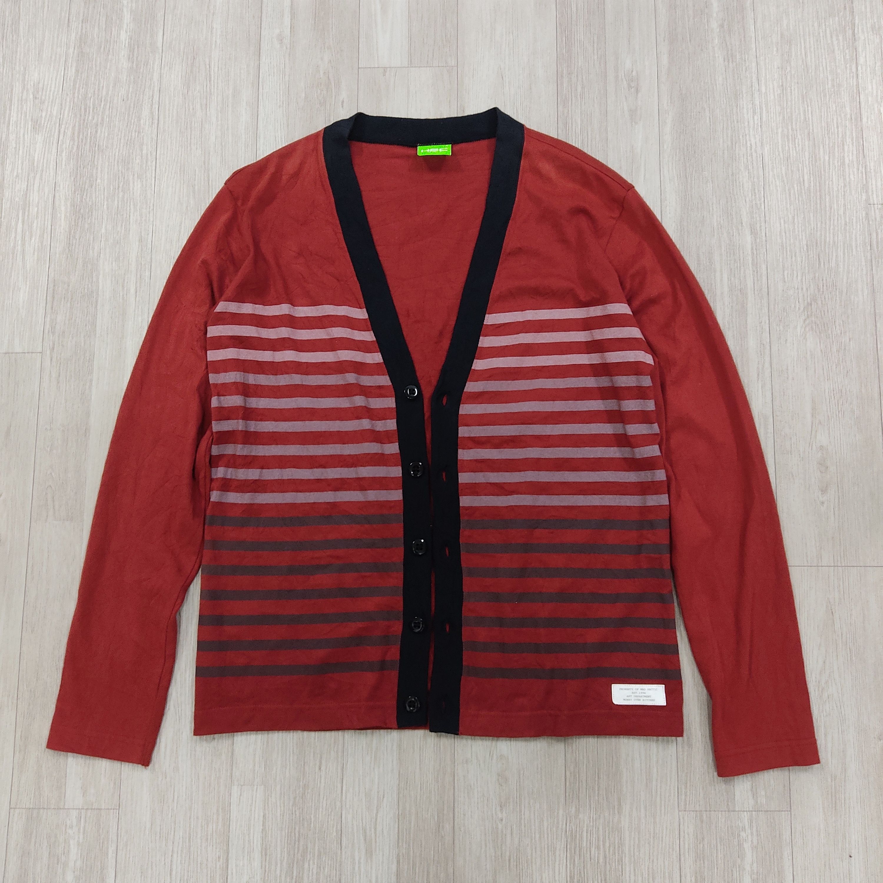 20471120 × Don't Be Mad × Hysteric Glamour MAD HECTIC Striped Button-Up Cardigan Jacket Size US M / EU 48-50 / 2 - 3 Thumbnail