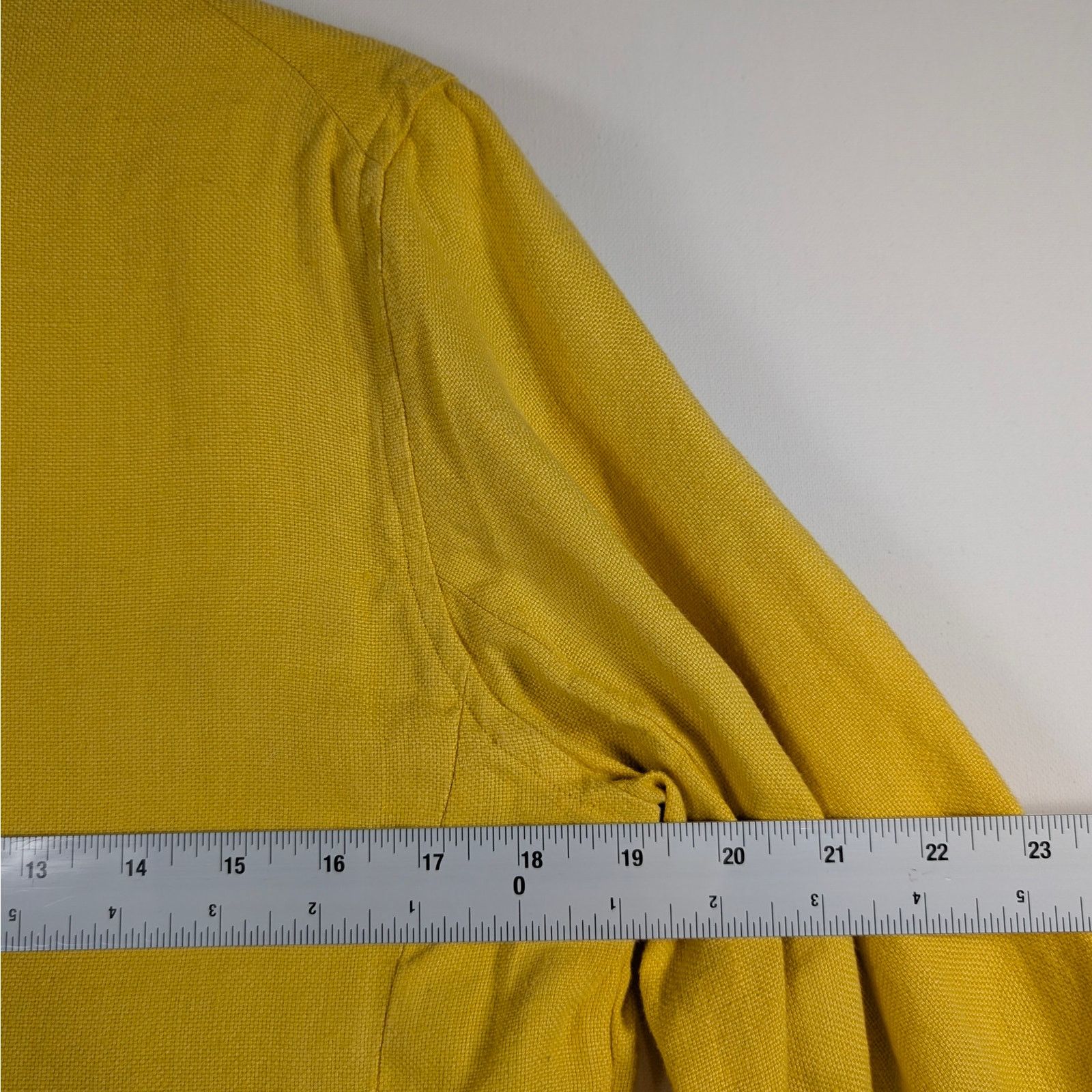 Faconnable Faconnable Yellow Linen Utility Jacket Women’s Size Medium M Size M / US 6-8 / IT 42-44 - 7 Thumbnail