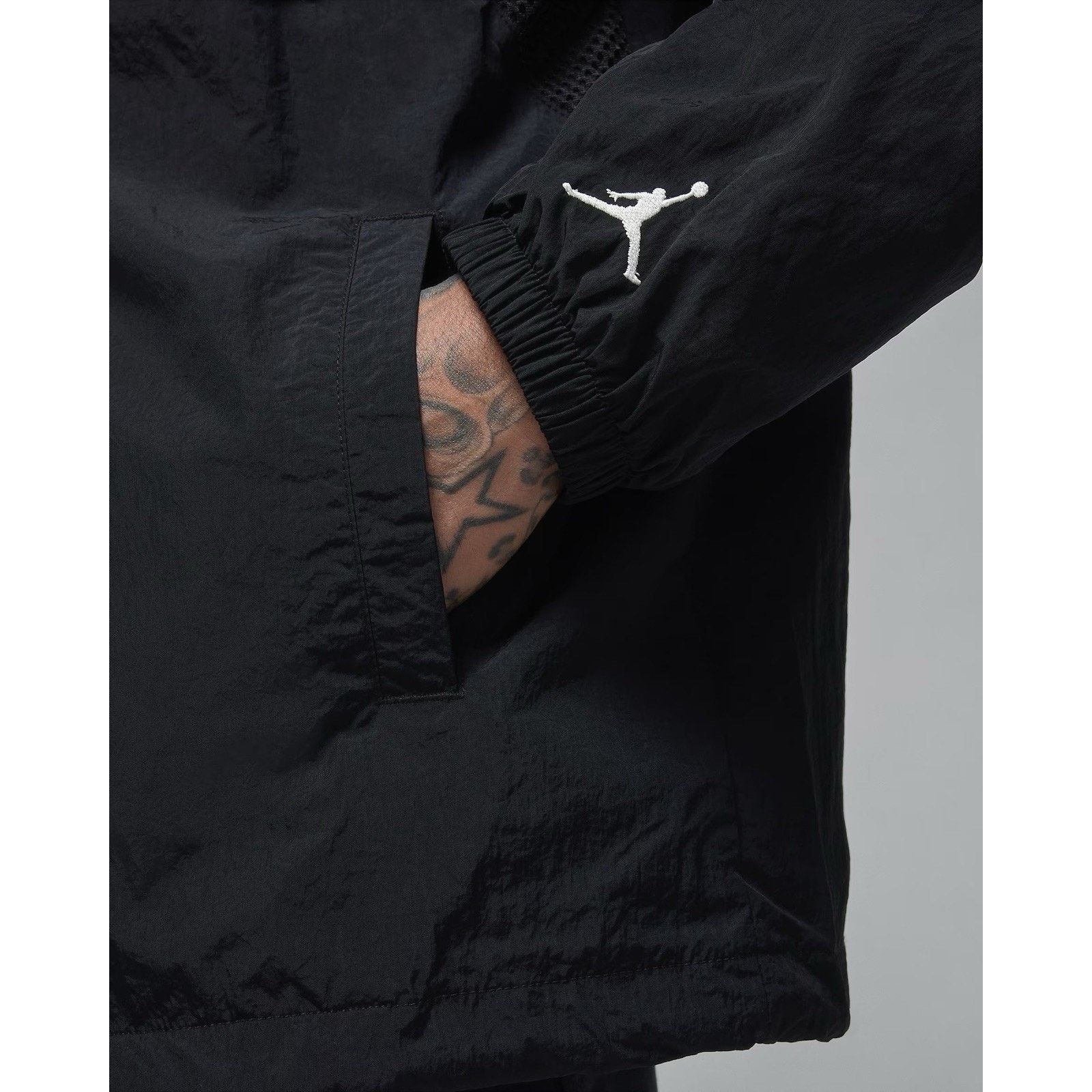 Nike Nike Jordan Essential Men's Size 2XL Coach Jacket Black Sail Size US XXL / EU 58 / 5 - 6 Thumbnail