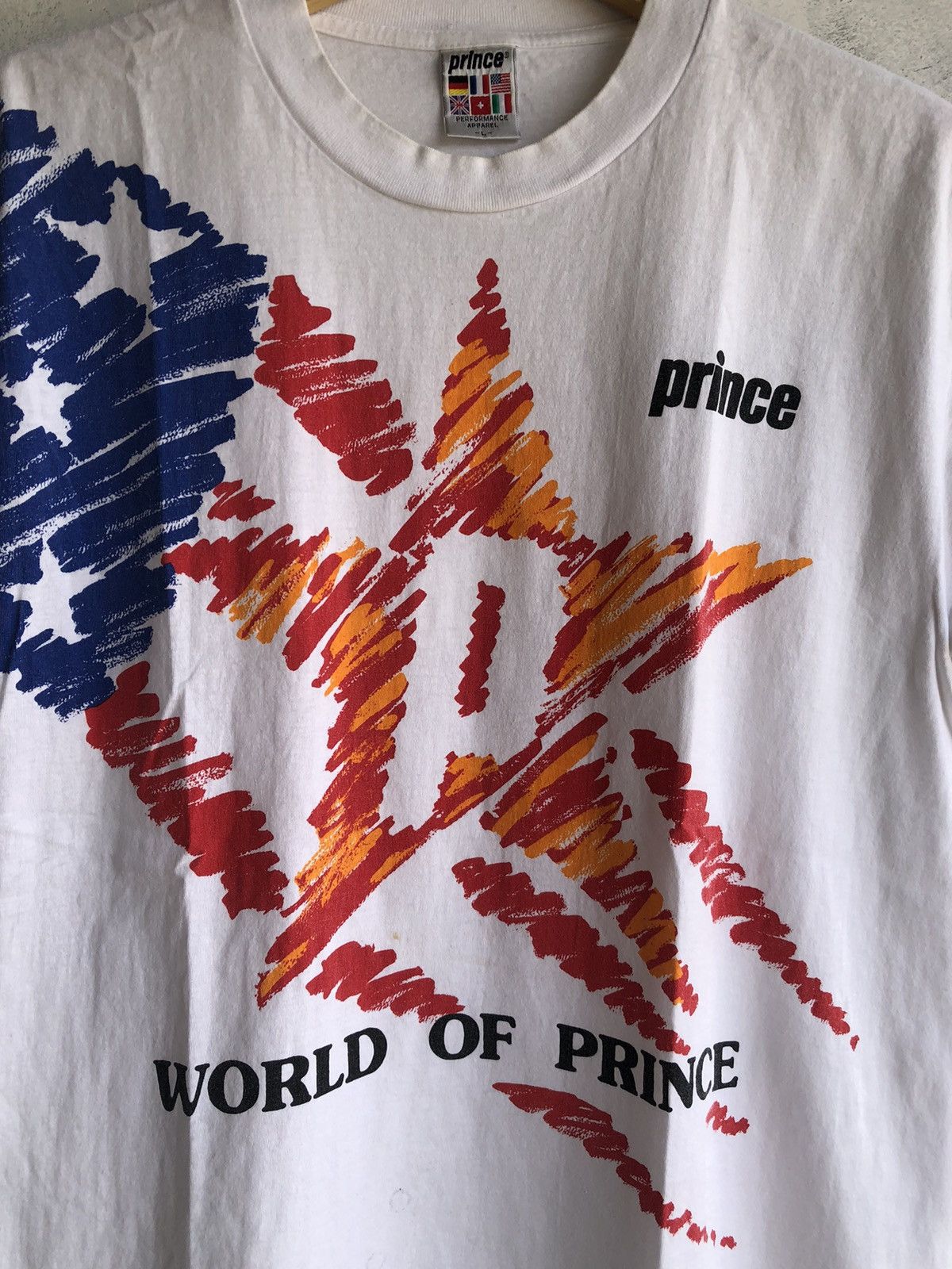 Japanese Brand × Prince PRINCE BIG LOGO PERFECT COLUOUR TSHIRT TEE Size US L / EU 52-54 / 3 - 4 Thumbnail