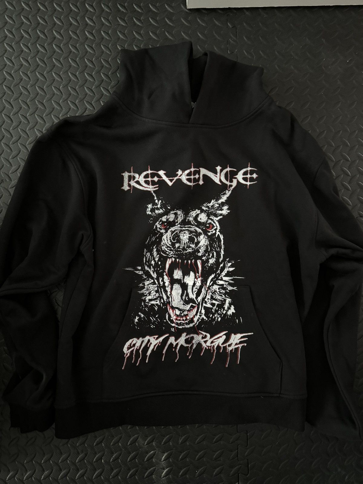 City Morgue × Revenge NEW* Revenge City Morgue Hound Hoodie Black Size US XL / EU 56 / 4 - 2 Thumbnail
