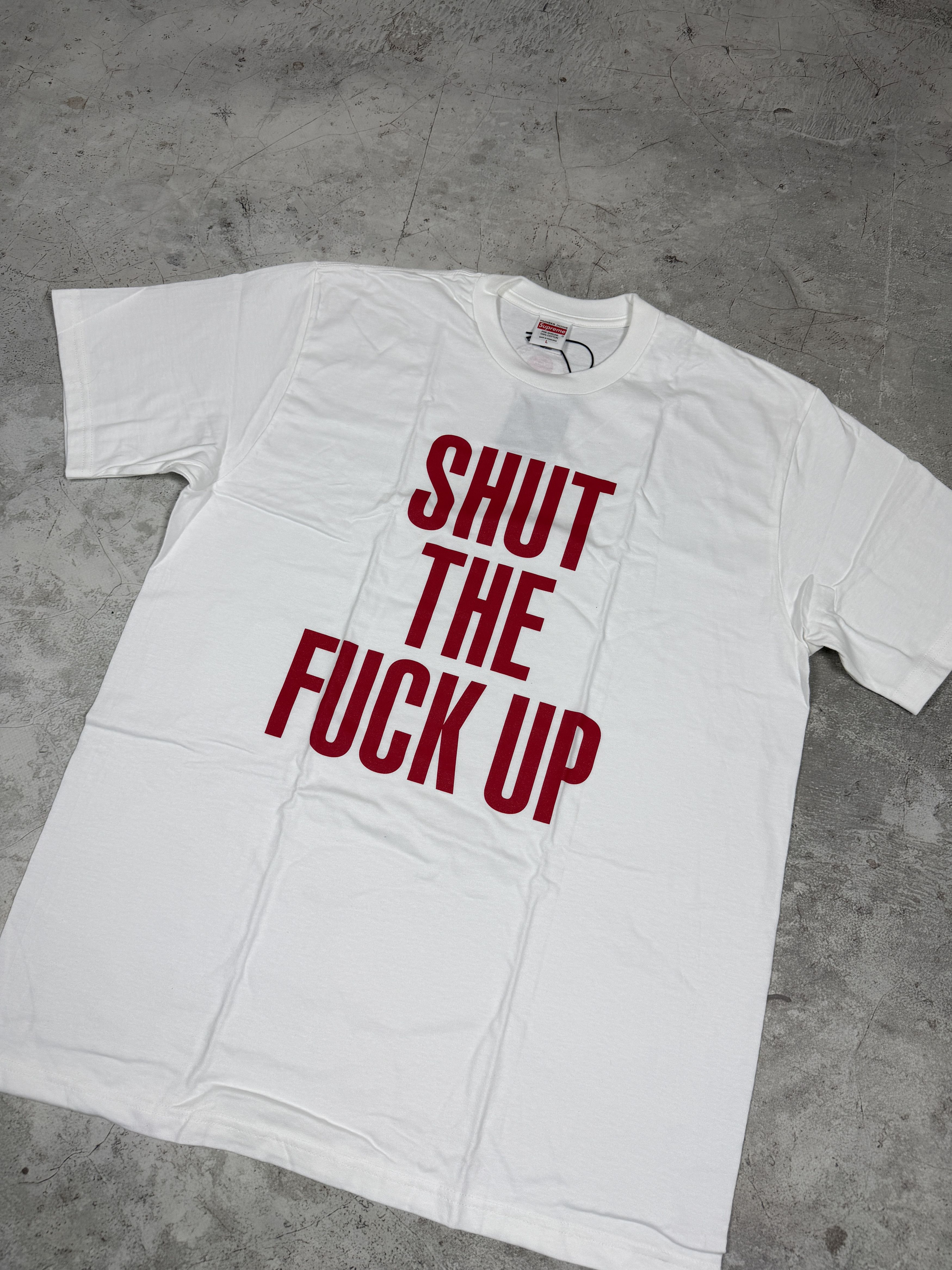 Number (N)ine × Supreme Supreme Number Nine Shut Up, White Size US L / EU 52-54 / 3 - 3 Thumbnail