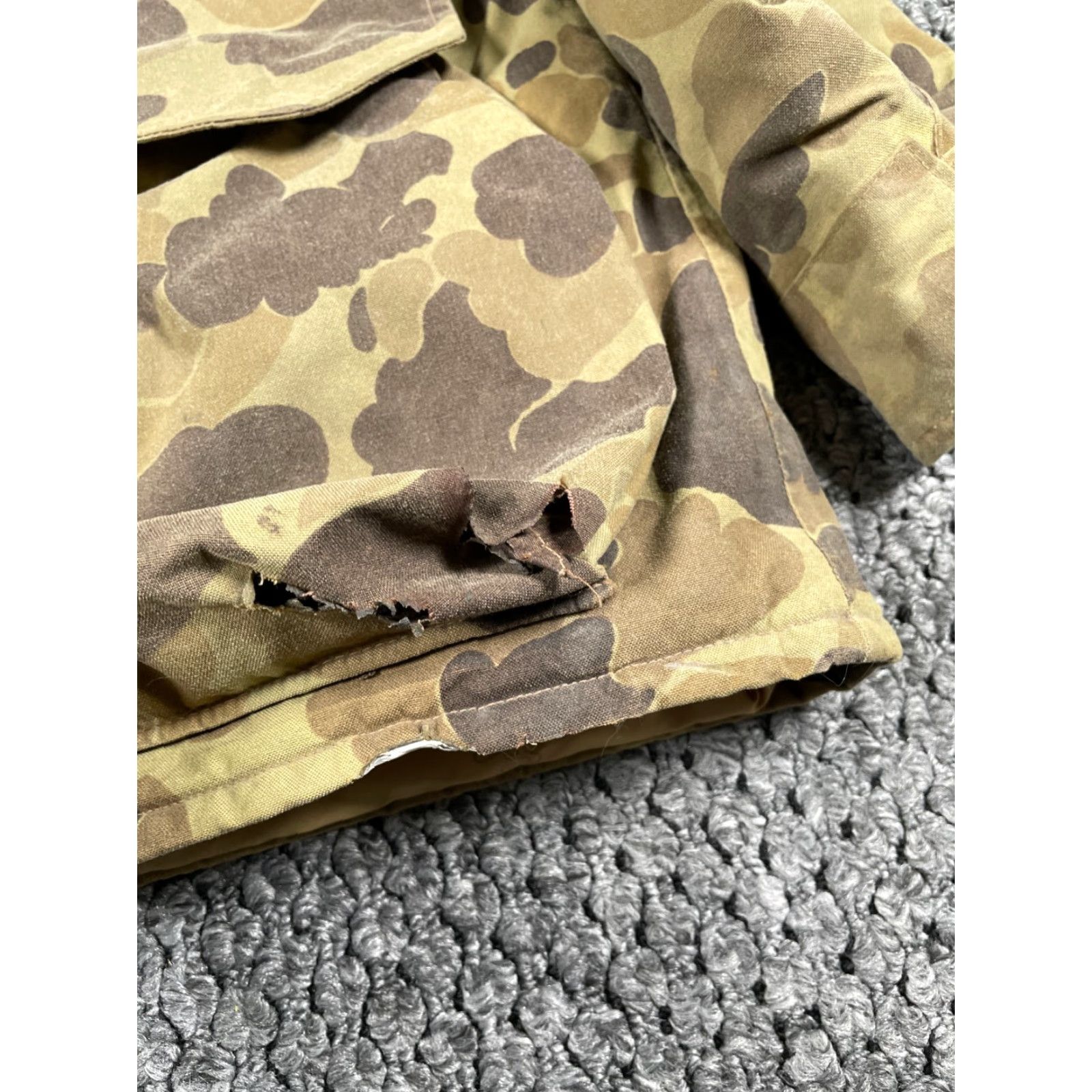 Vintage VINTAGE Cabela's Jacket Camouflage Bomber Hooded Mens Large 90s Frogskin Camouflage Insulated Goretex Size US L / EU 52-54 / 3 - 6 Thumbnail