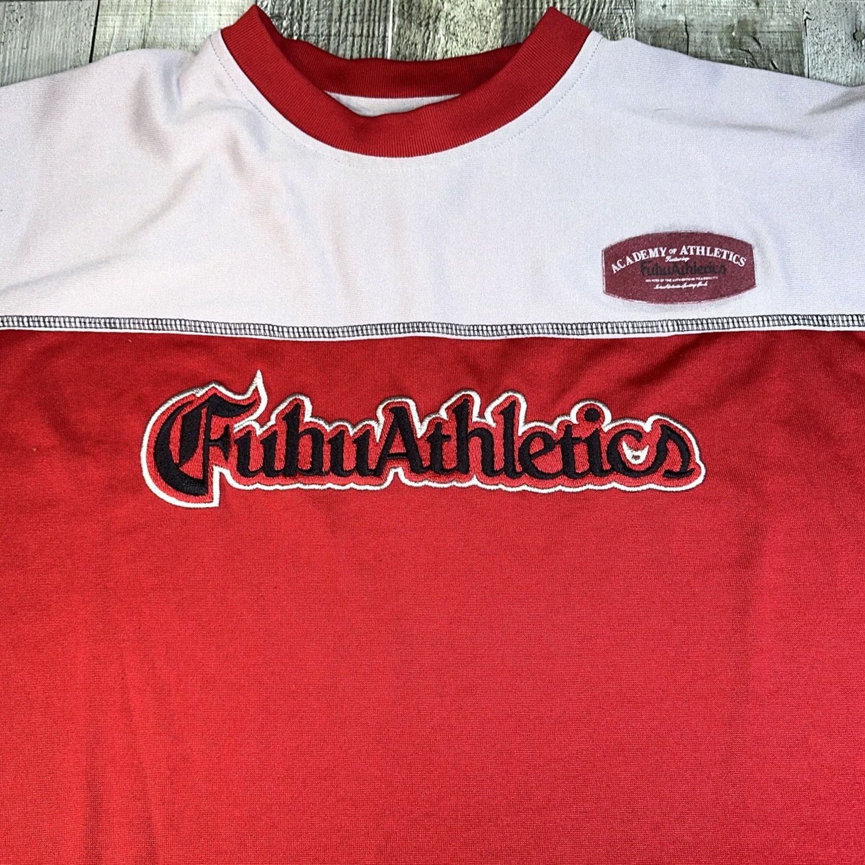 Fubu VINTAGE FUBU Athletic T-Shirt Men Red Large 90s Y2K TLARA Mens Size US L / EU 52-54 / 3 - 2 Thumbnail